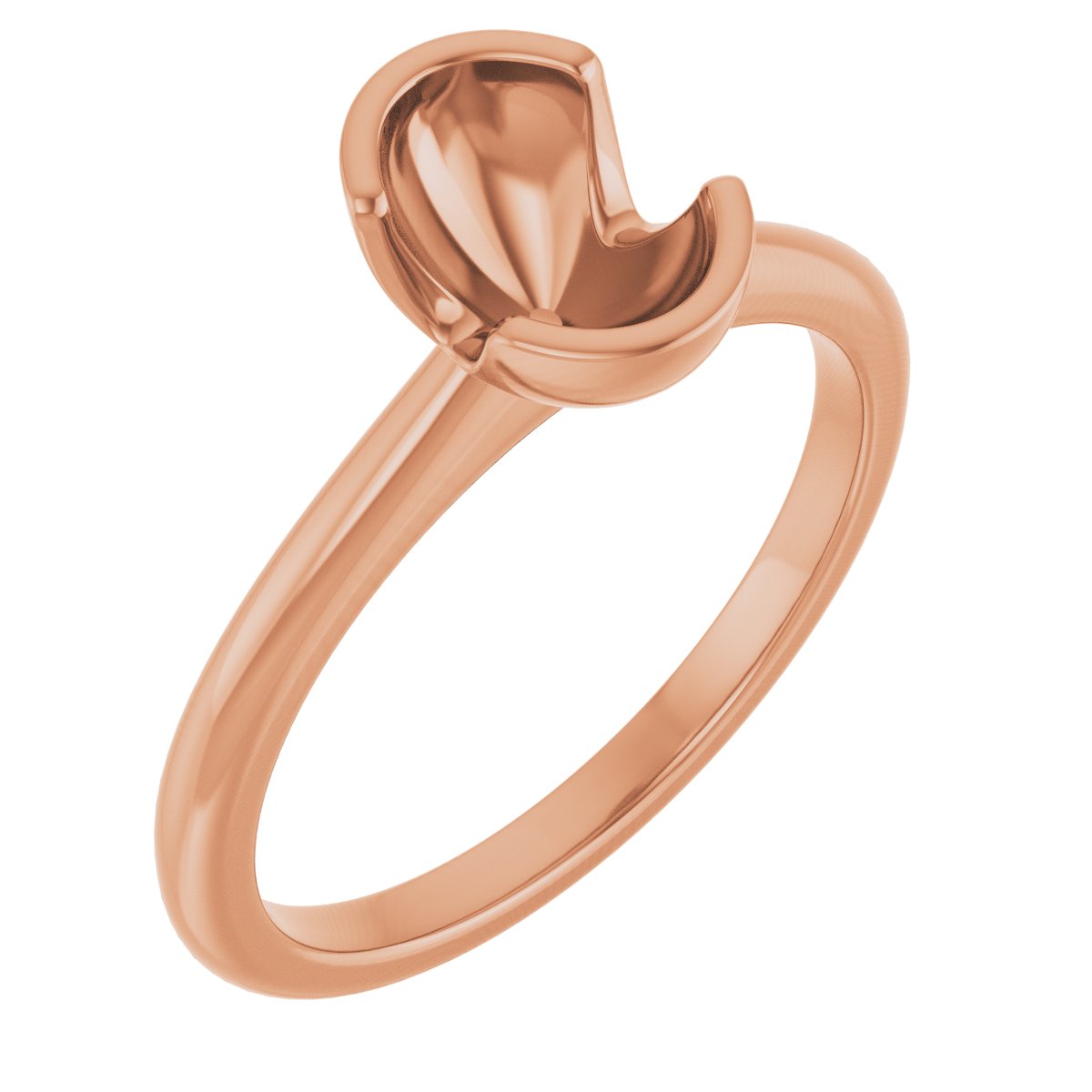 Half-Bezel Engagement Ring