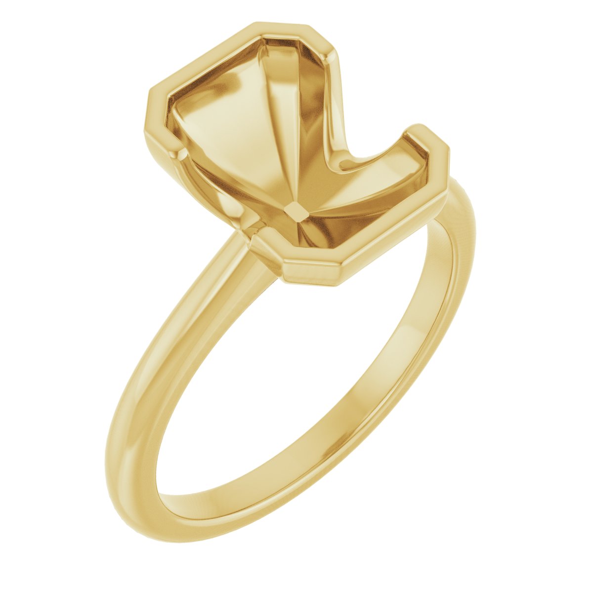 Half-Bezel Engagement Ring