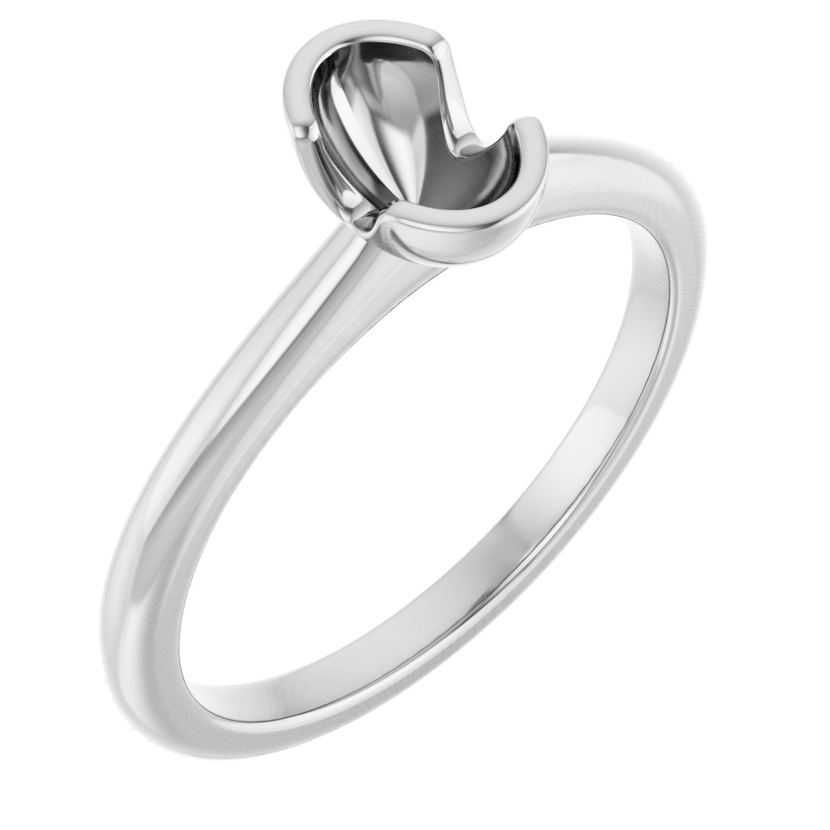 Half-Bezel Engagement Ring