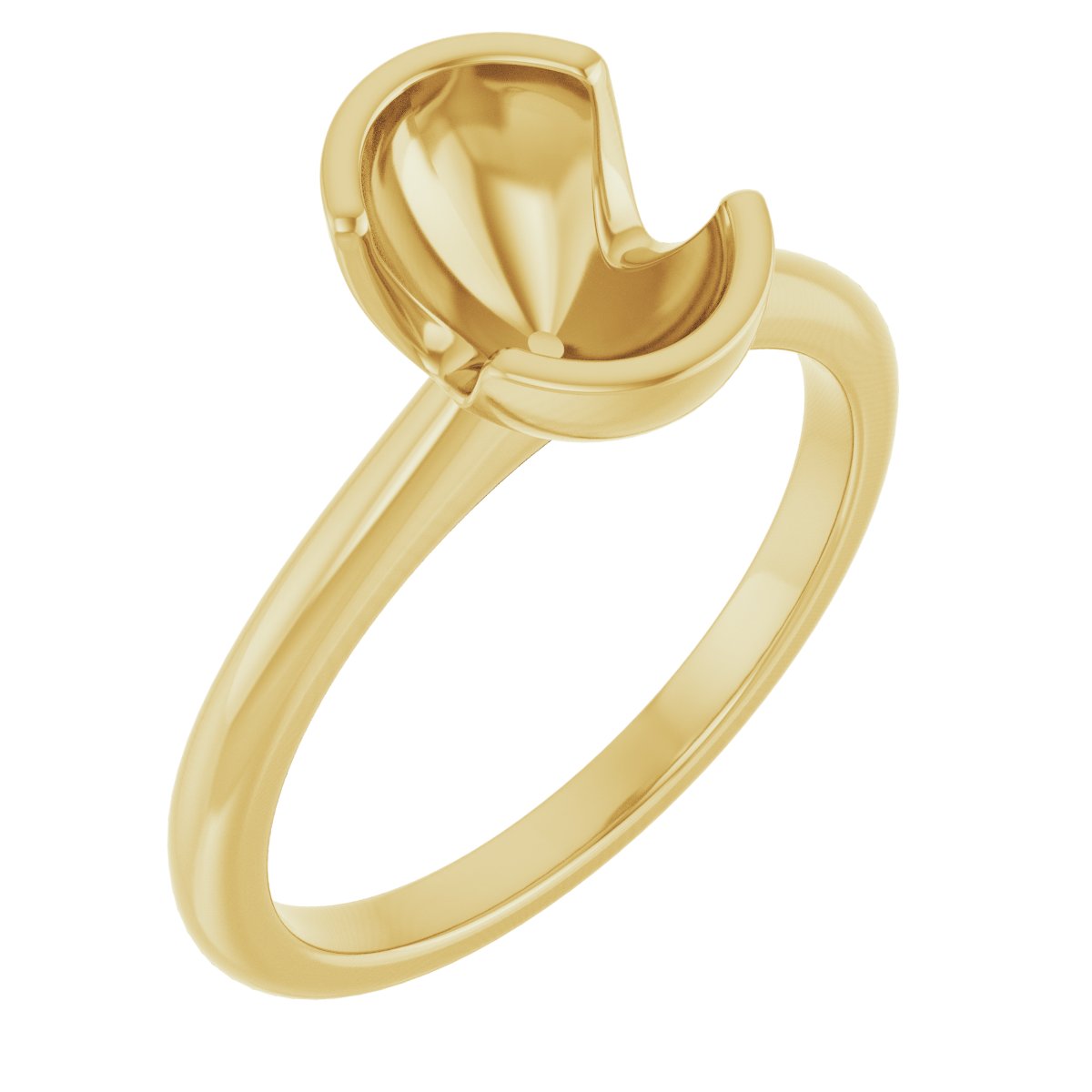 Half-Bezel Engagement Ring
