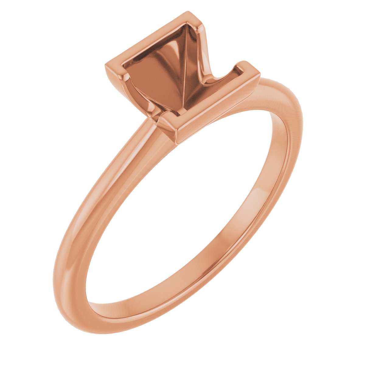 Half-Bezel Engagement Ring