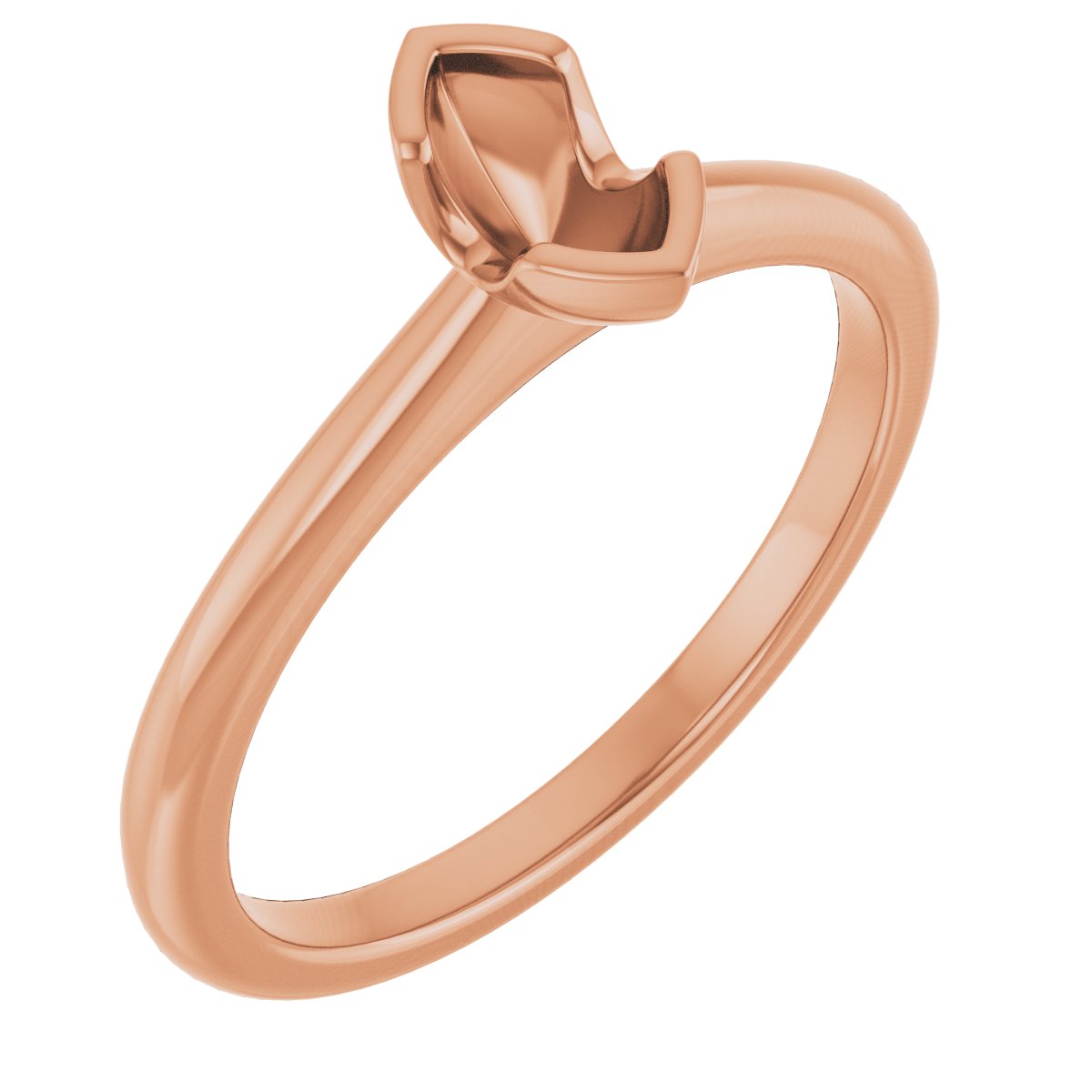 Half-Bezel Engagement Ring