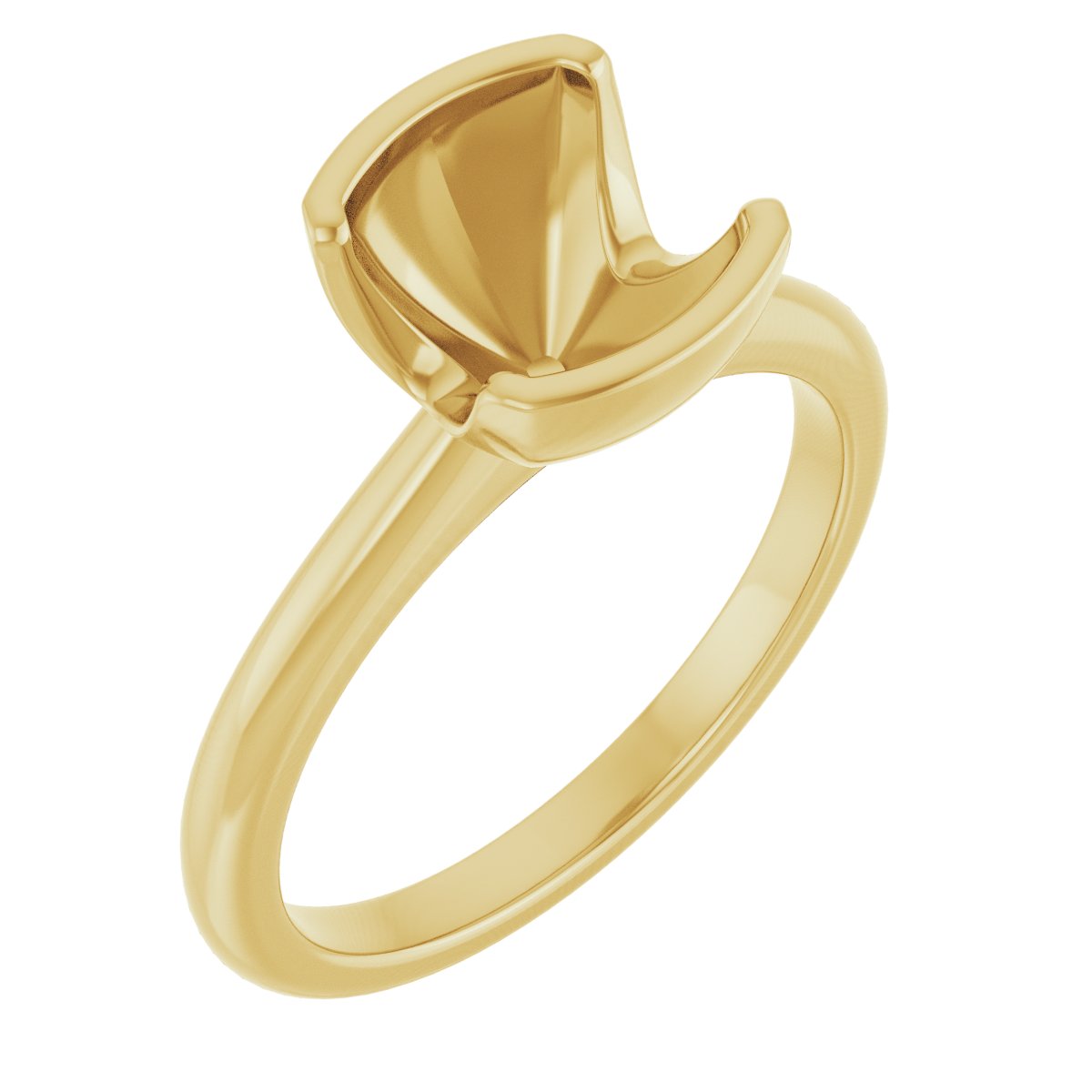 Half-Bezel Engagement Ring