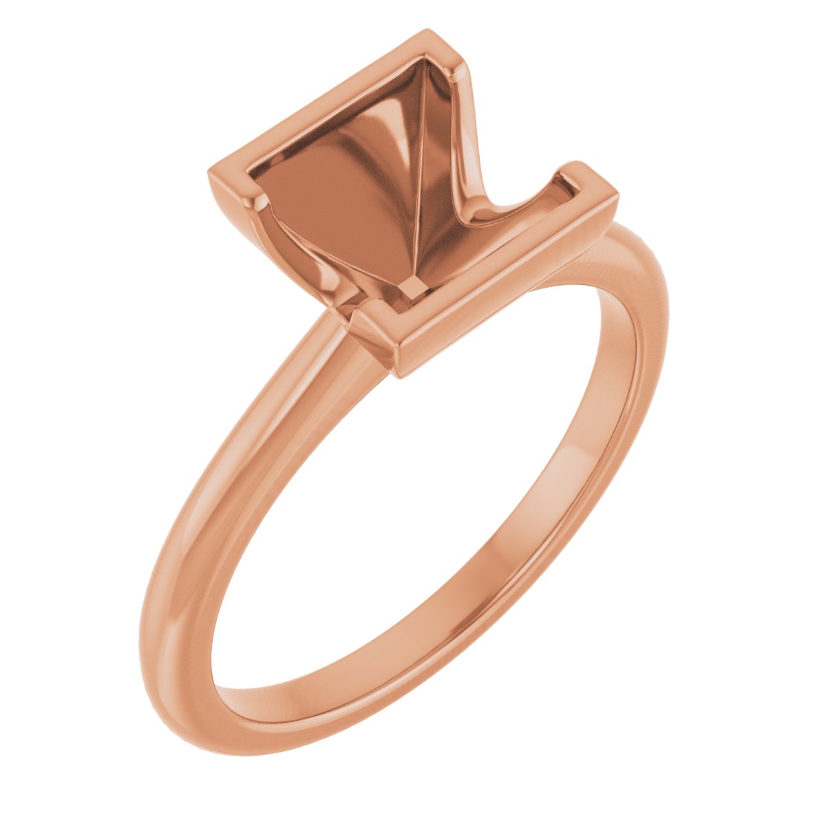 Half-Bezel Engagement Ring