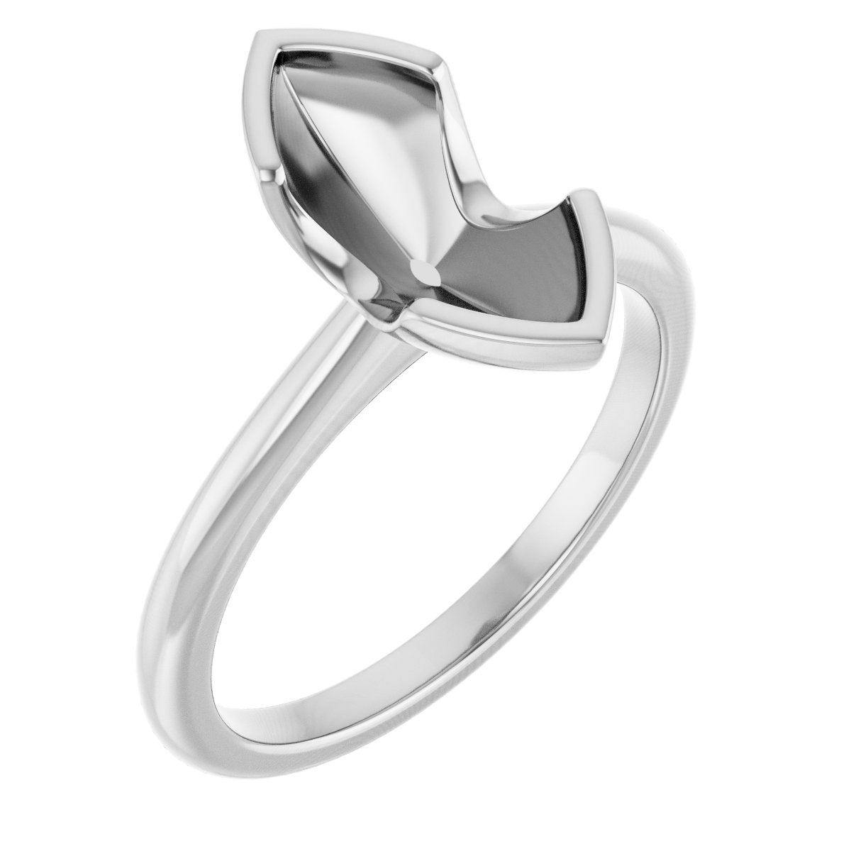 Half-Bezel Engagement Ring
