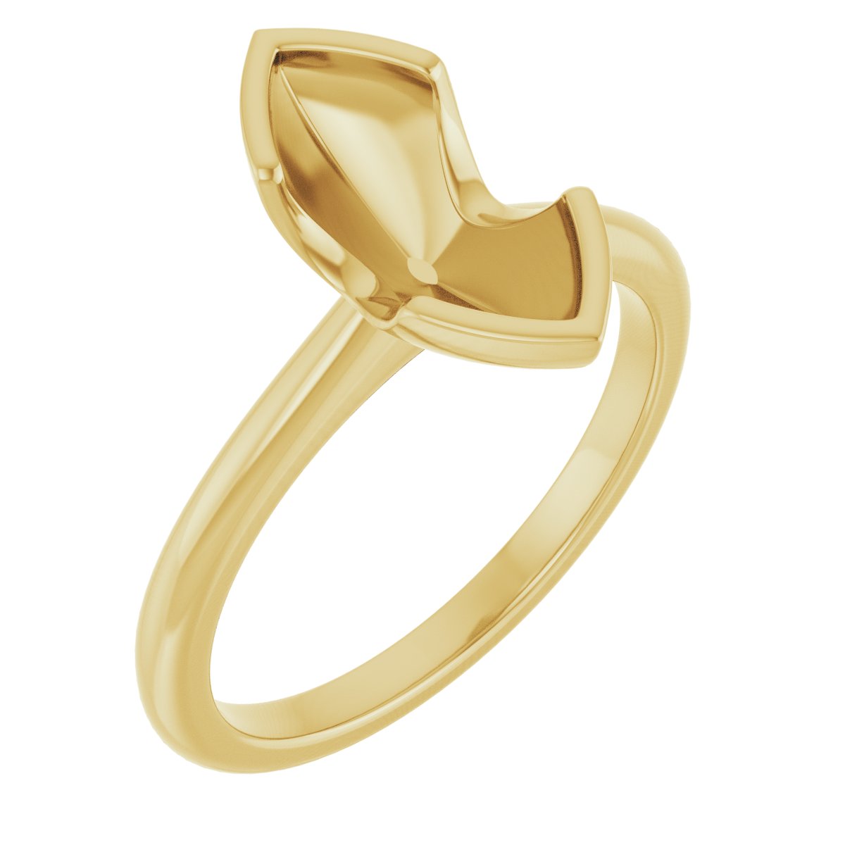 Half-Bezel Engagement Ring