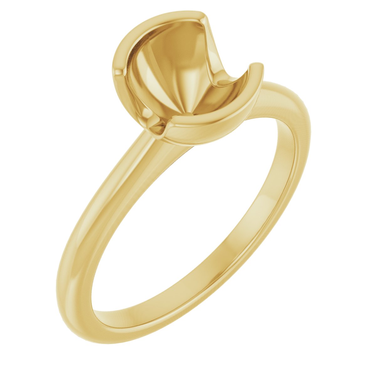 Half-Bezel Engagement Ring