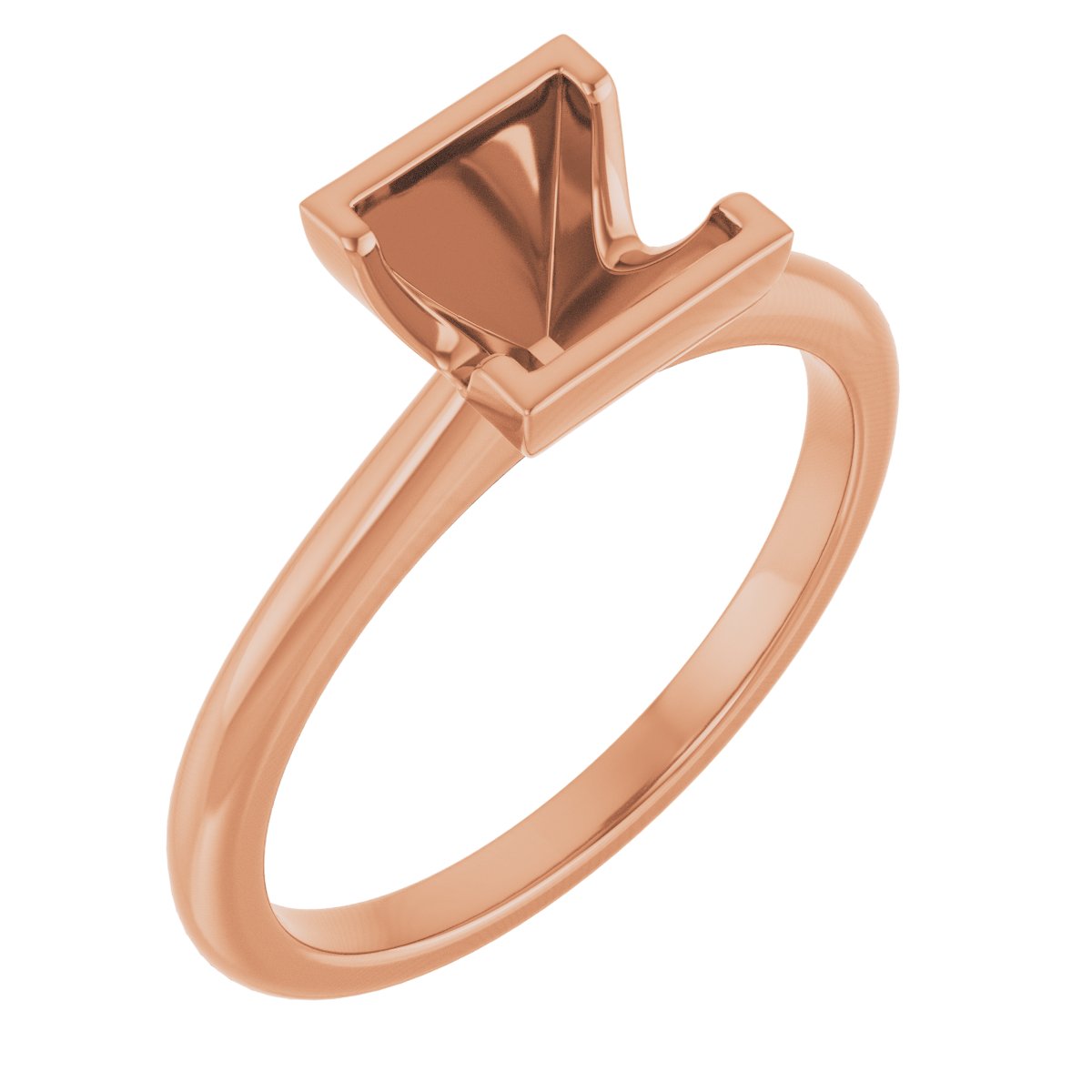 Half-Bezel Engagement Ring