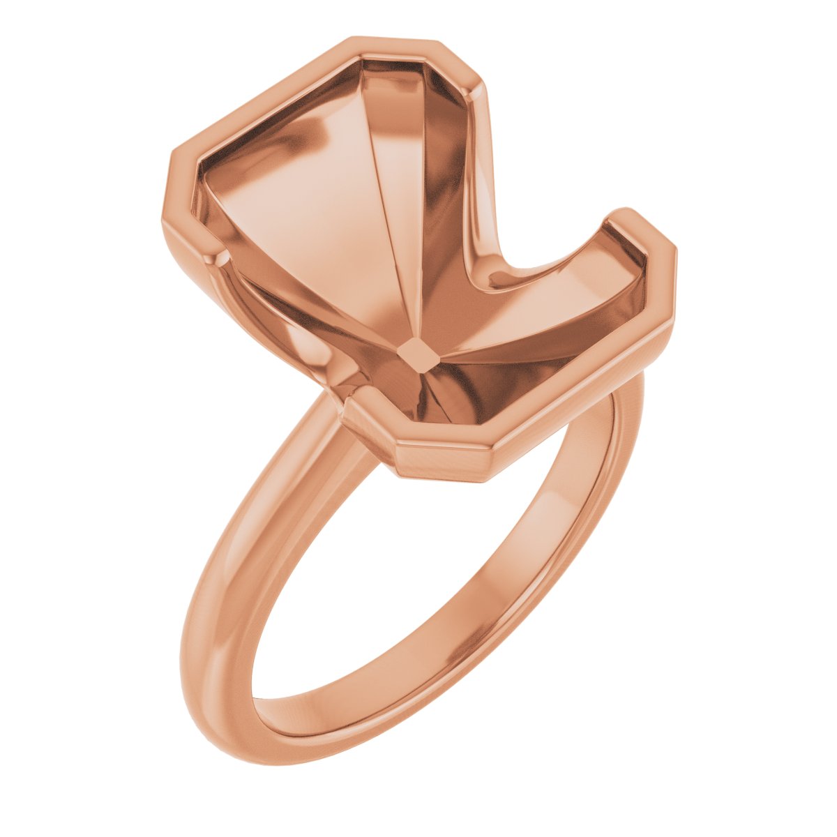Half-Bezel Engagement Ring
