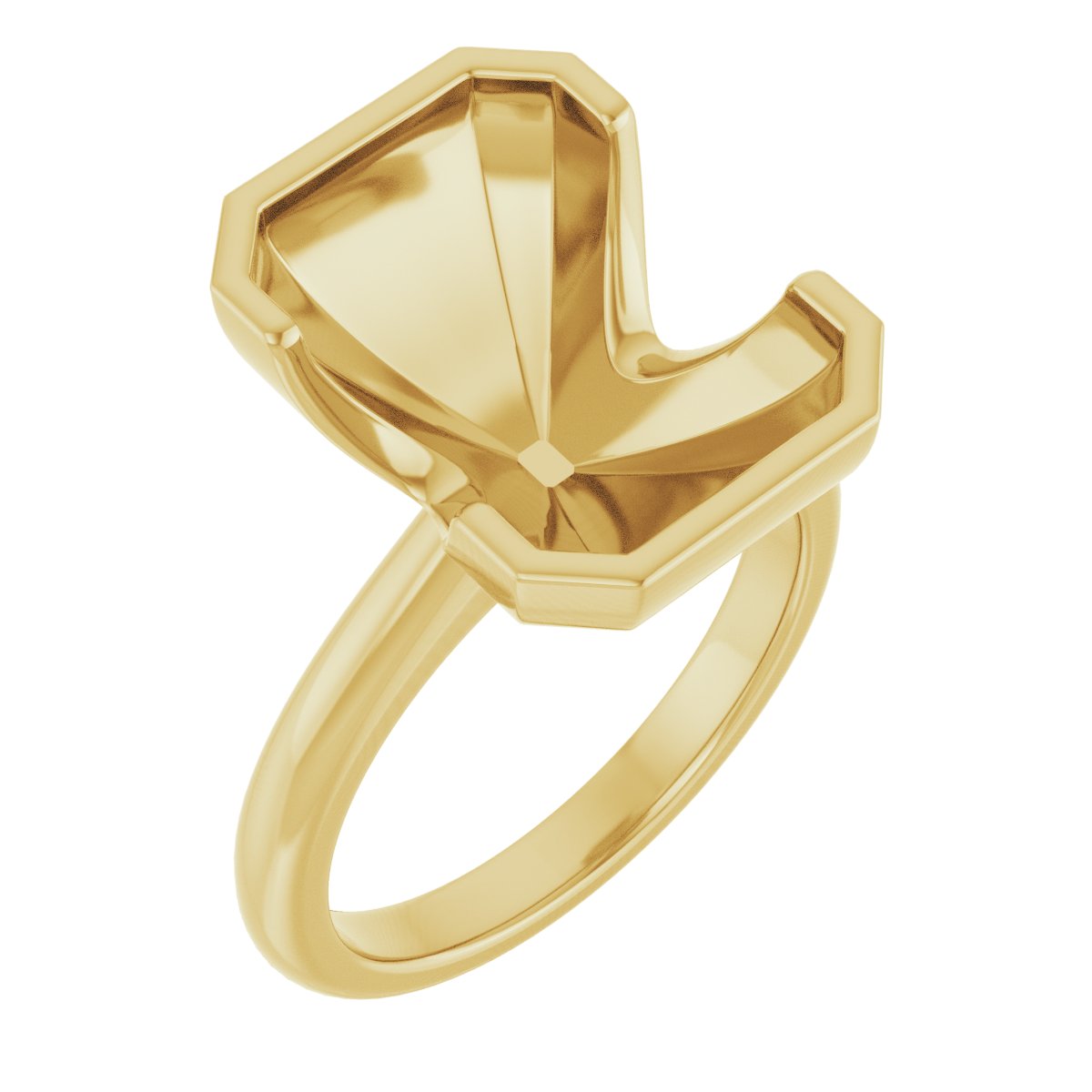 Half-Bezel Engagement Ring
