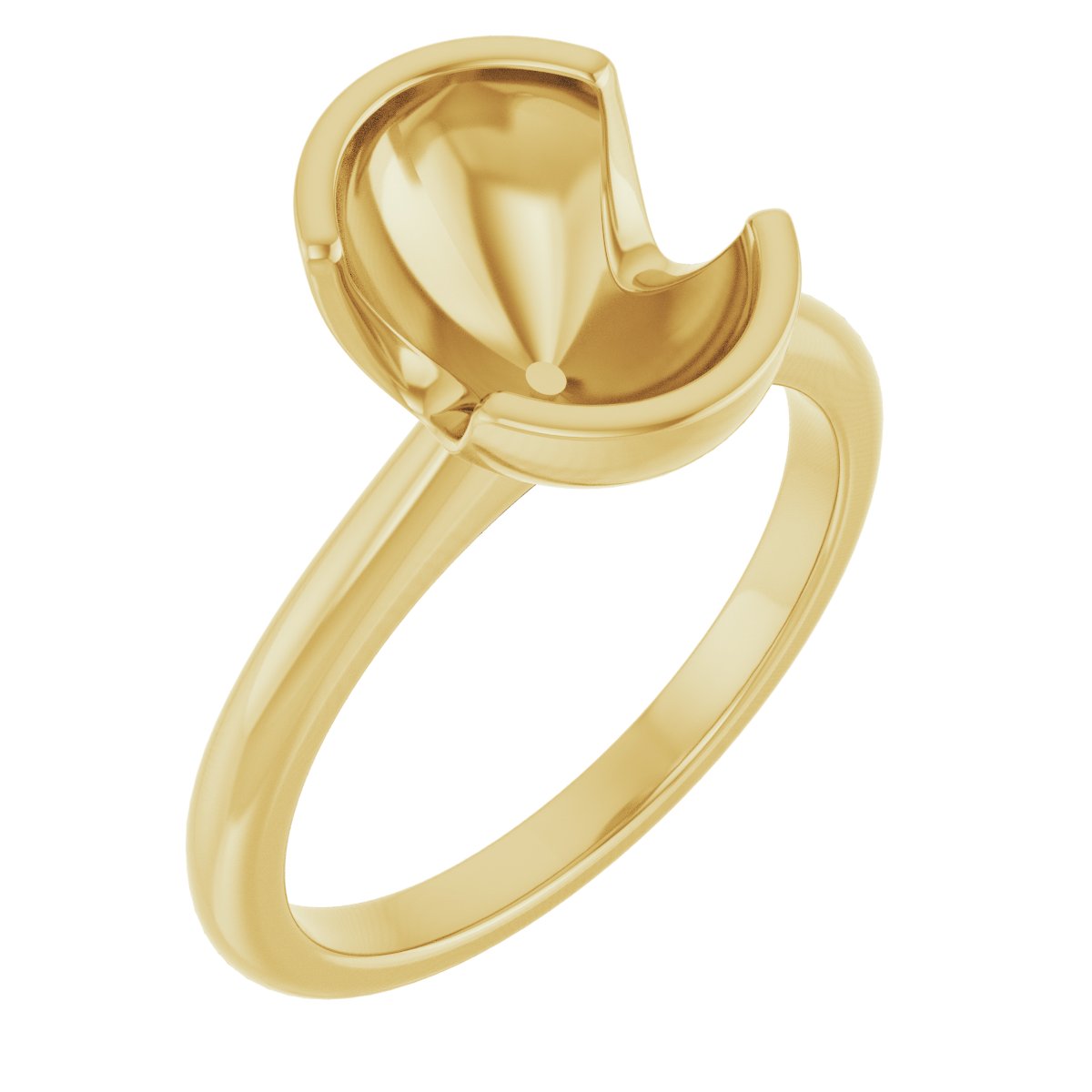 Half-Bezel Engagement Ring