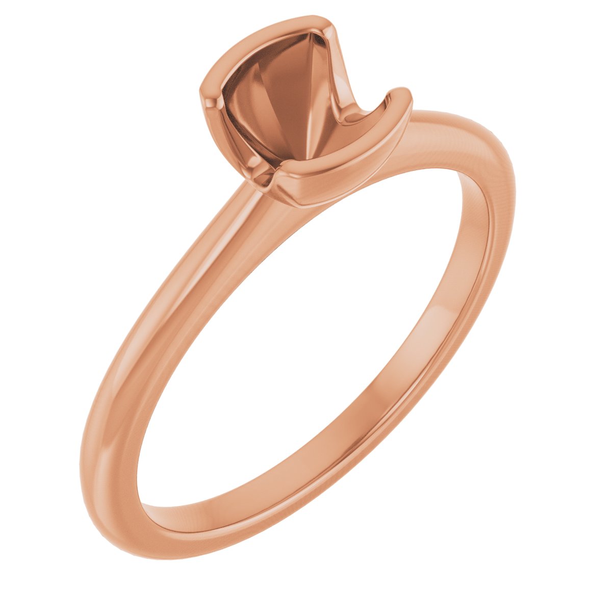 Half-Bezel Engagement Ring