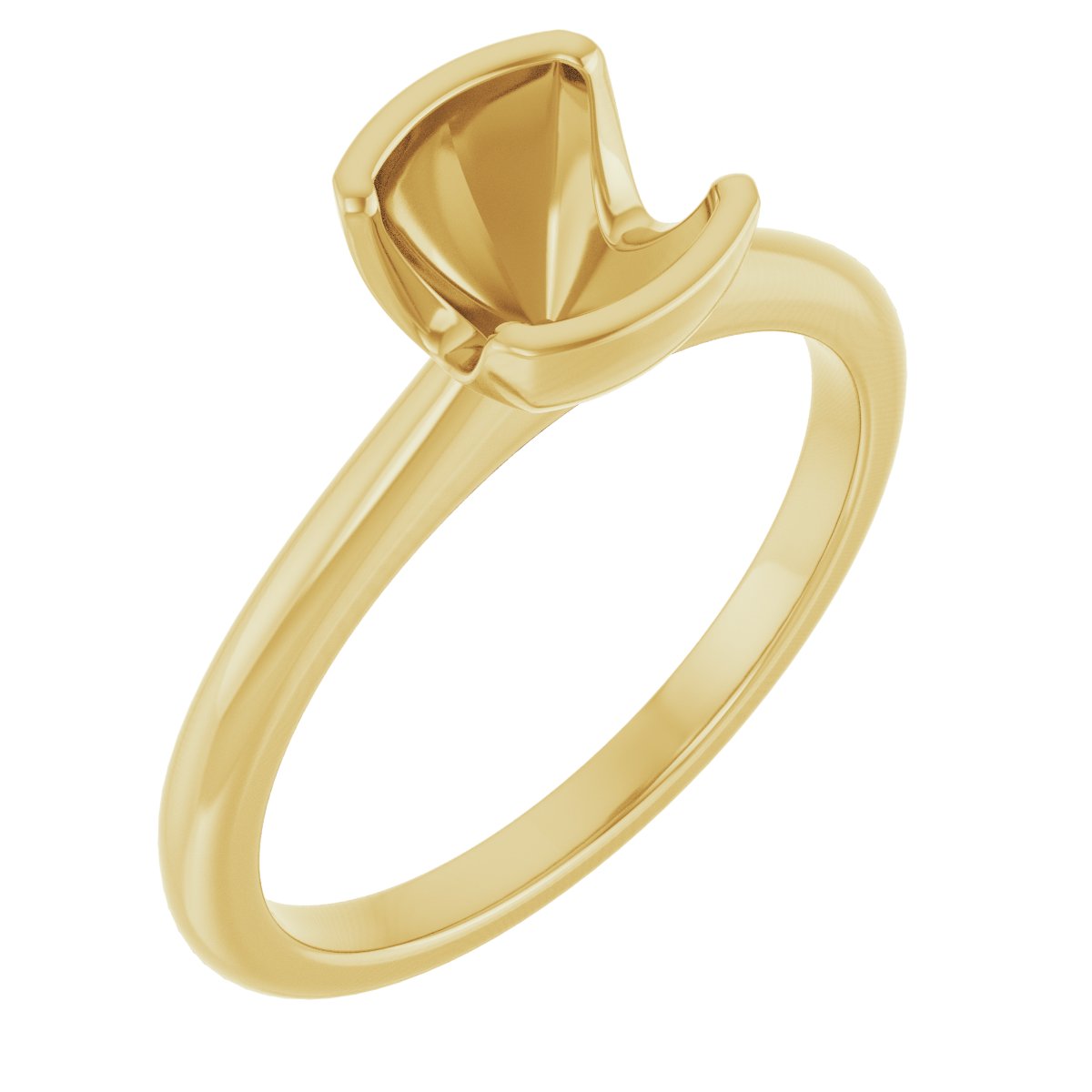 Half-Bezel Engagement Ring