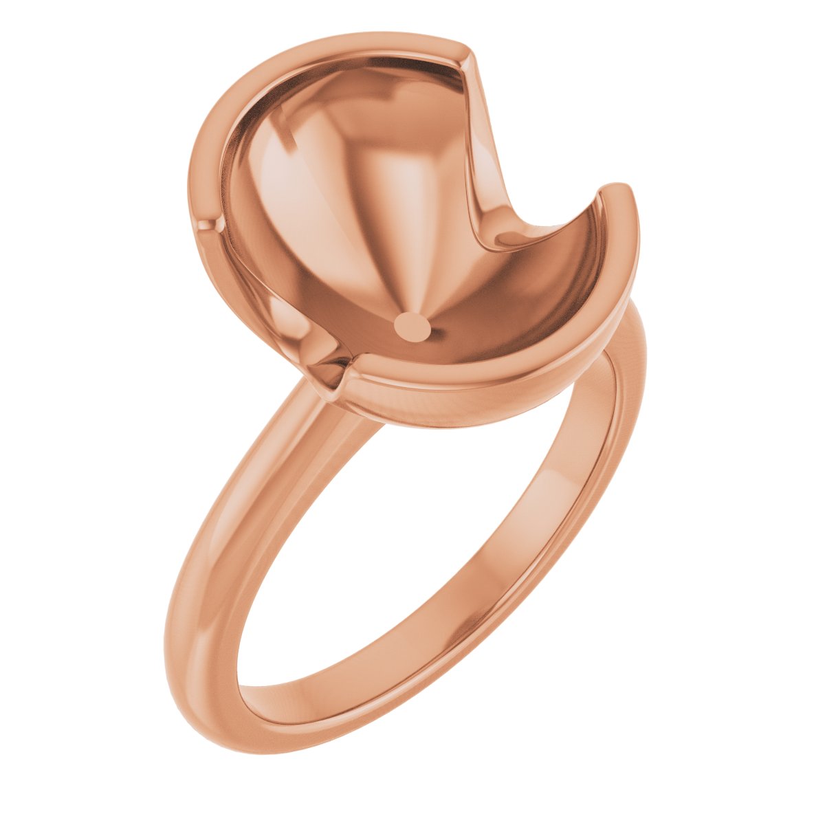 Half-Bezel Engagement Ring