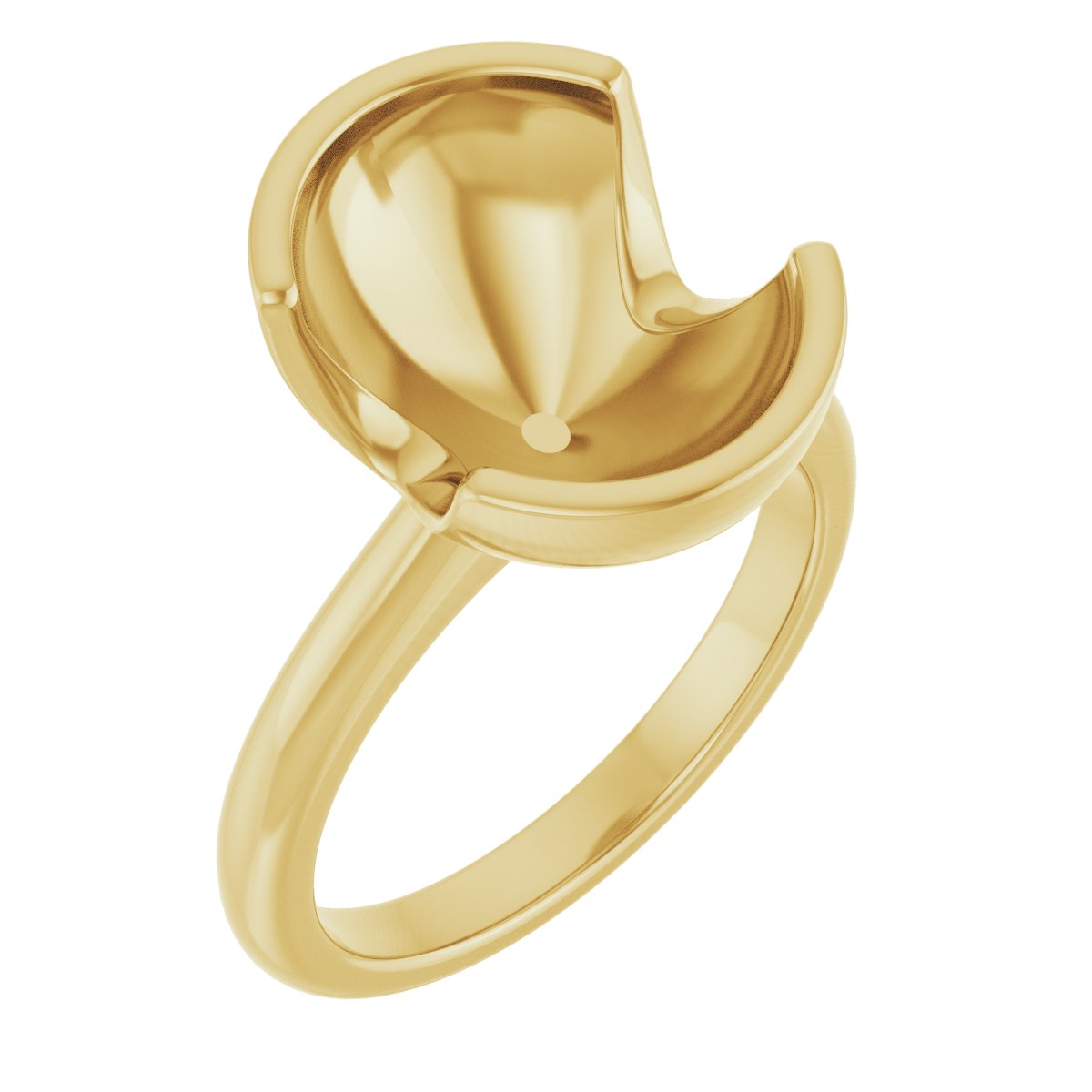 Half-Bezel Engagement Ring