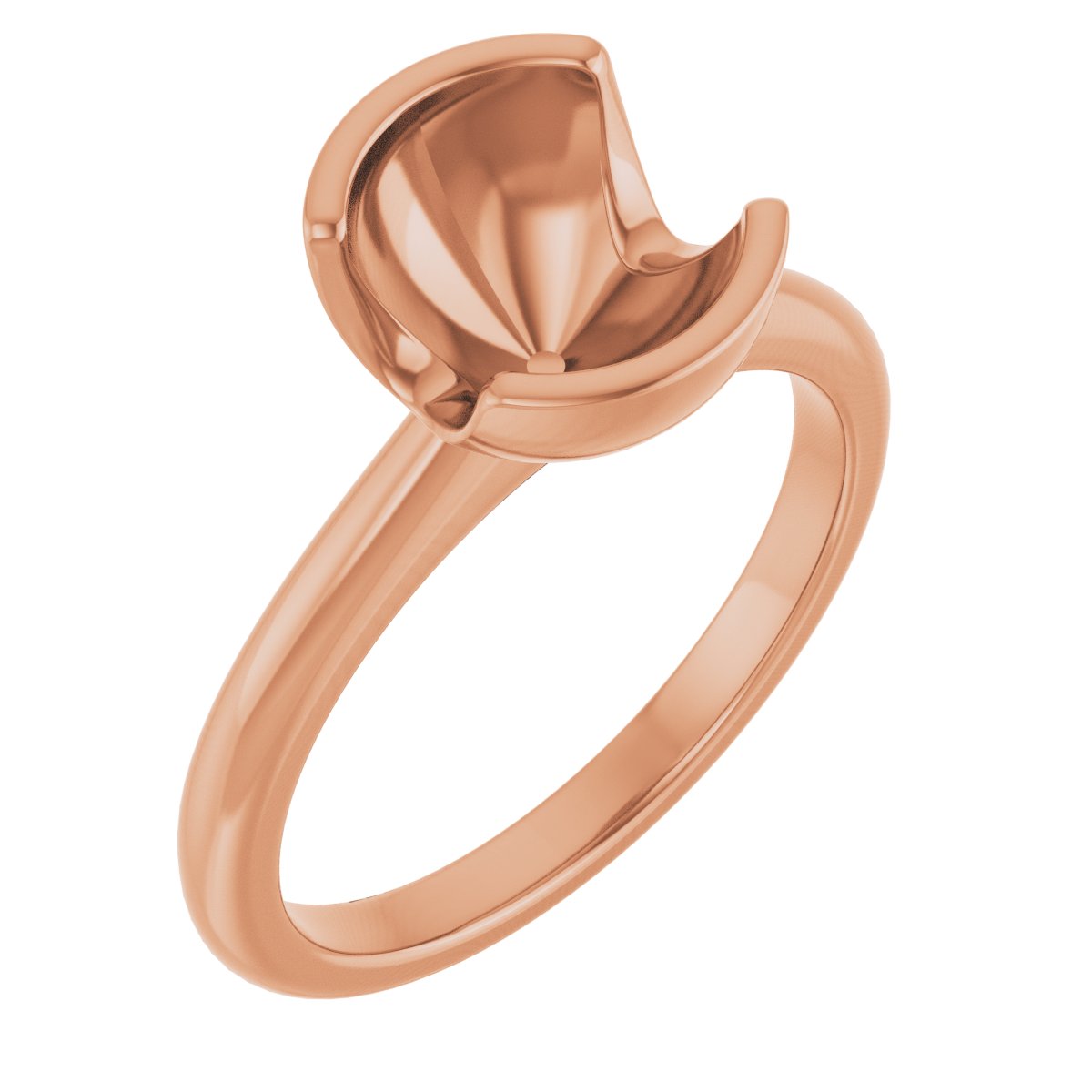 Half-Bezel Engagement Ring