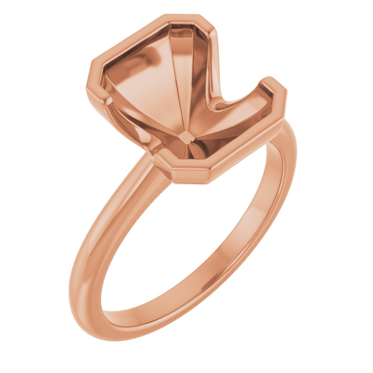 Half-Bezel Engagement Ring
