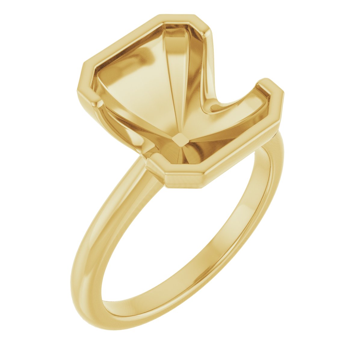 Half-Bezel Engagement Ring