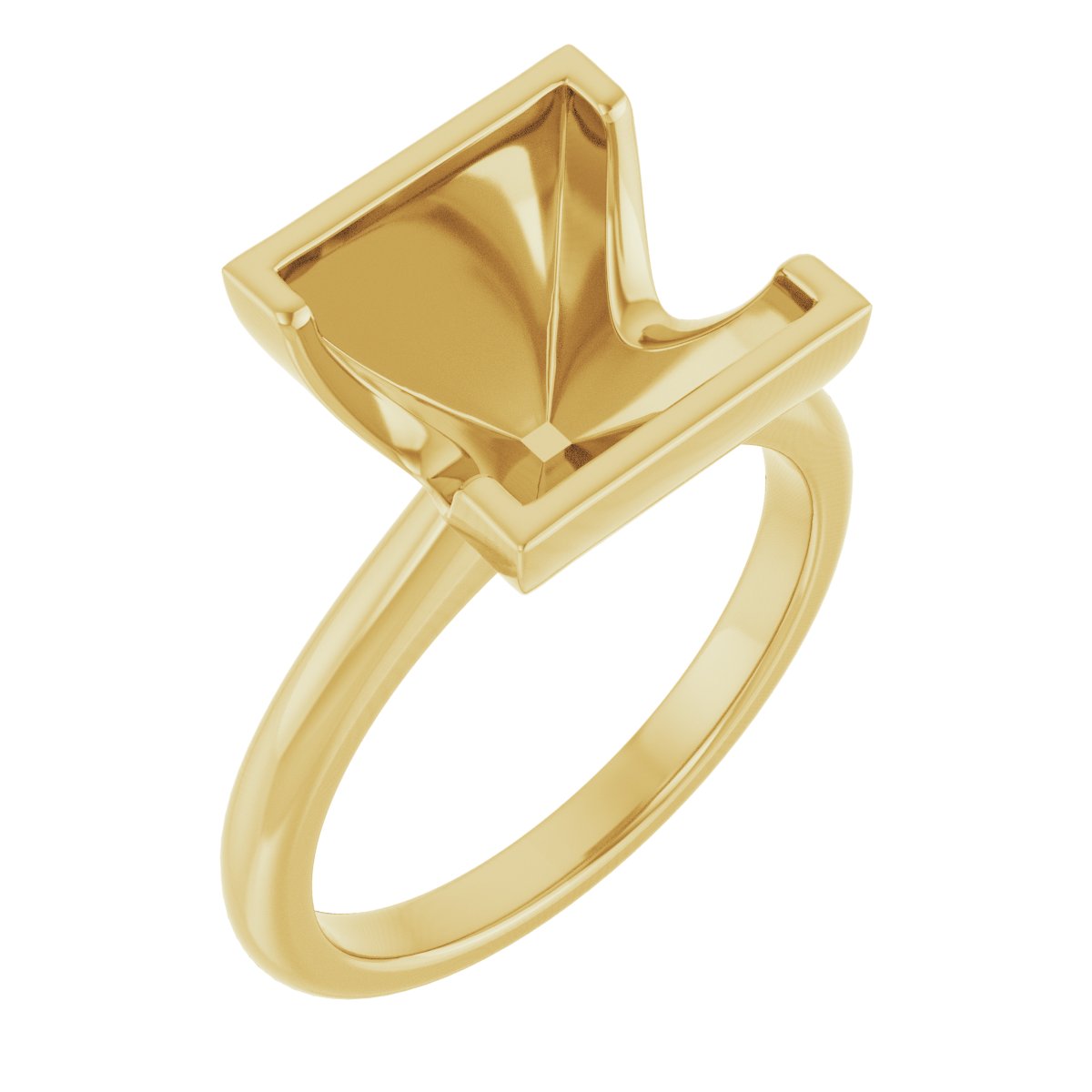 Half-Bezel Engagement Ring