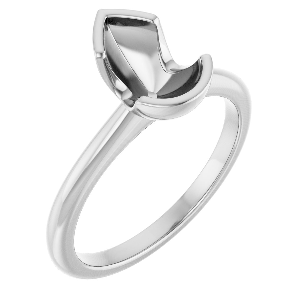 Half-Bezel Engagement Ring
