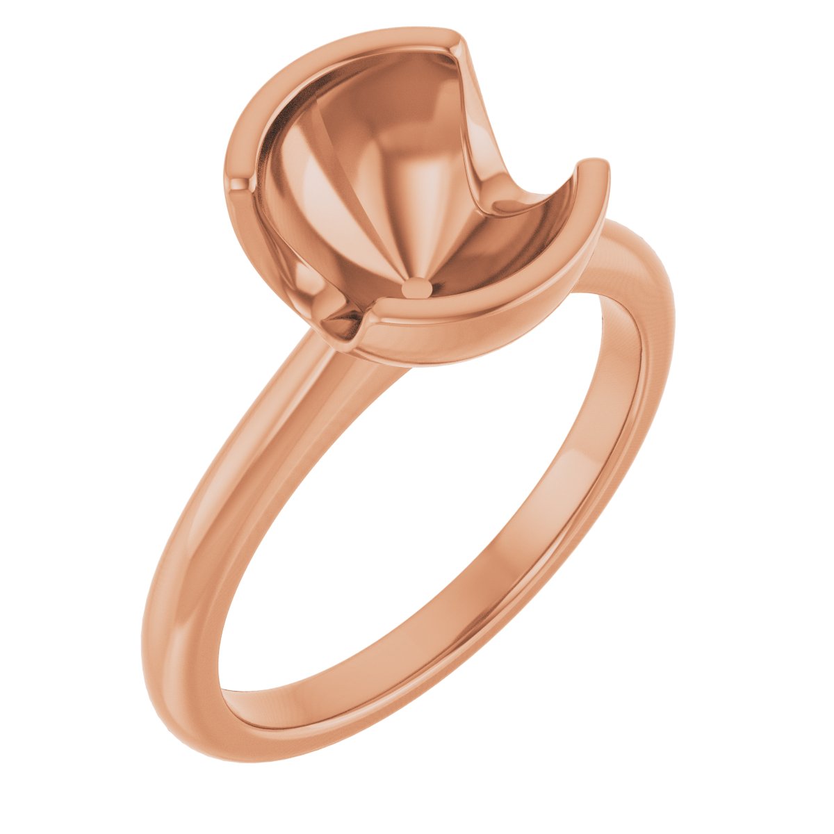 Half-Bezel Engagement Ring