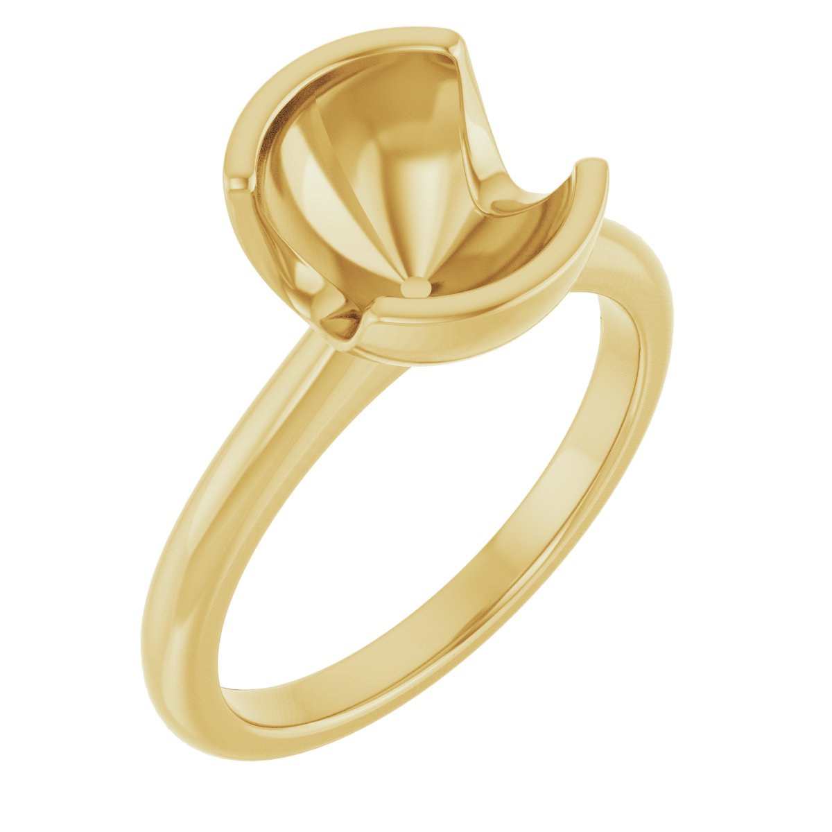 Half-Bezel Engagement Ring