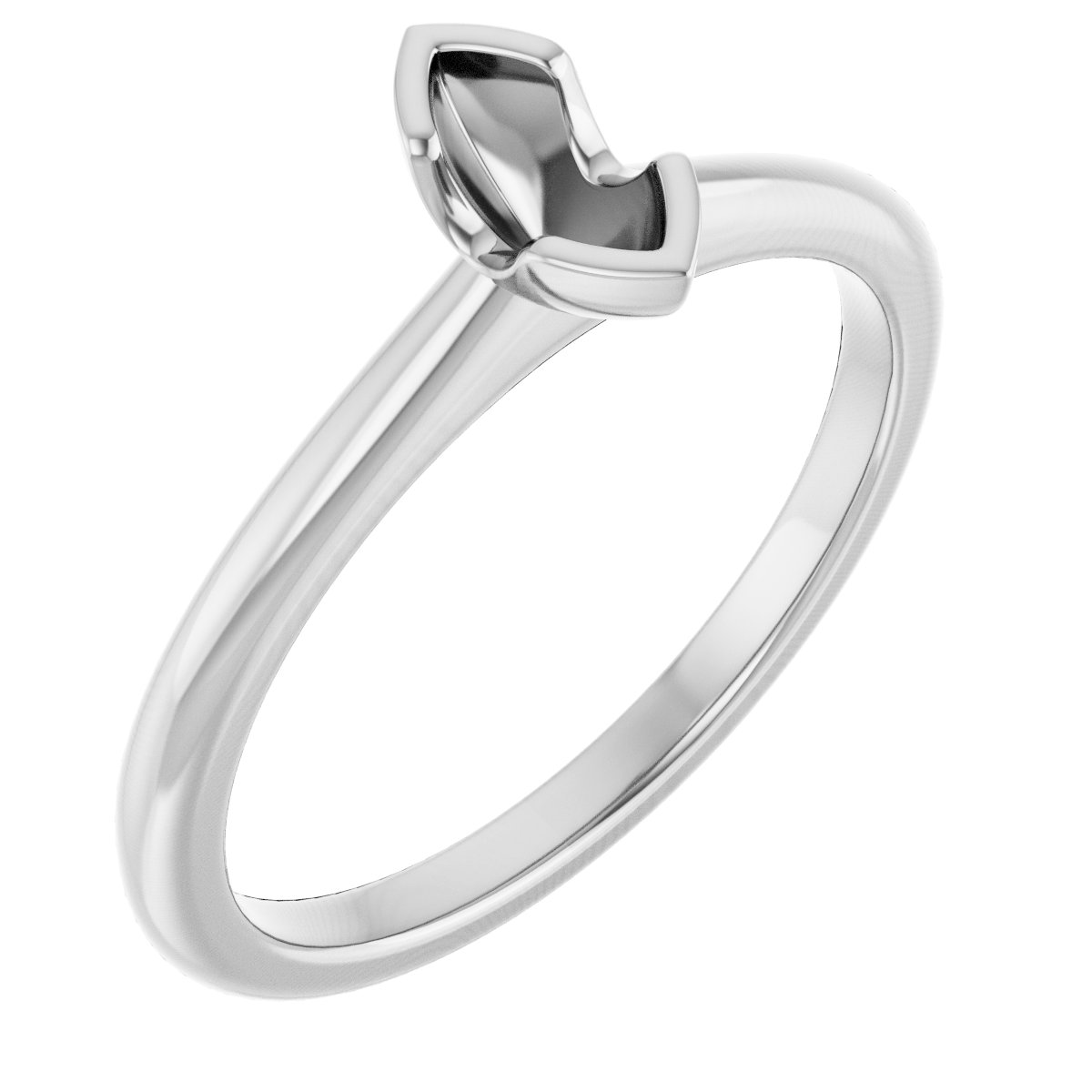 Half-Bezel Engagement Ring