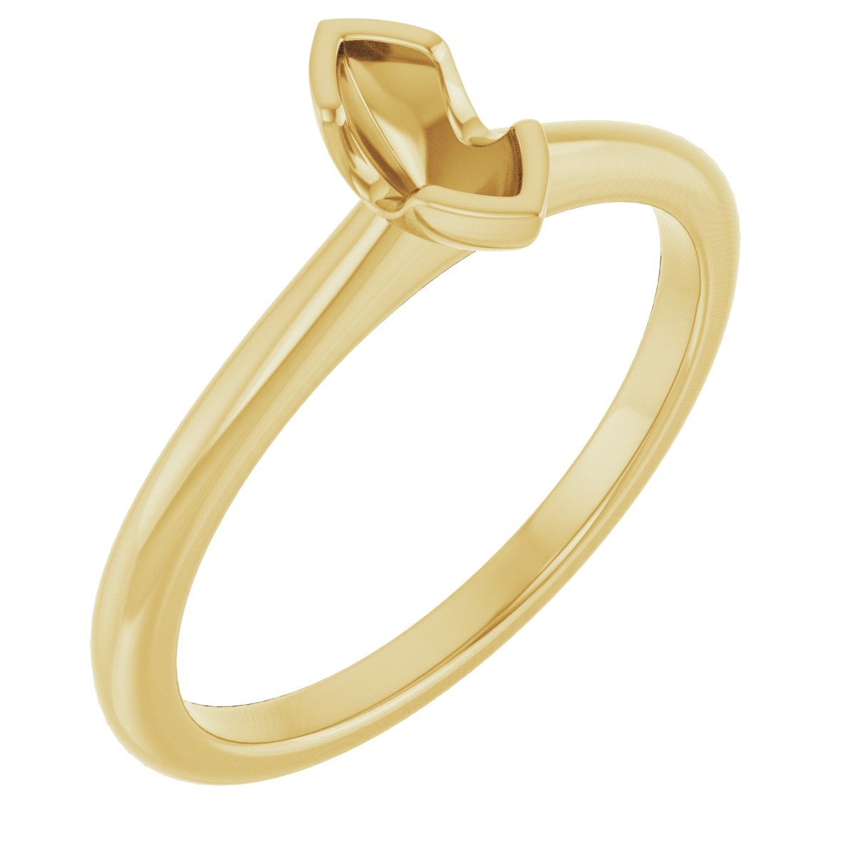 Half-Bezel Engagement Ring