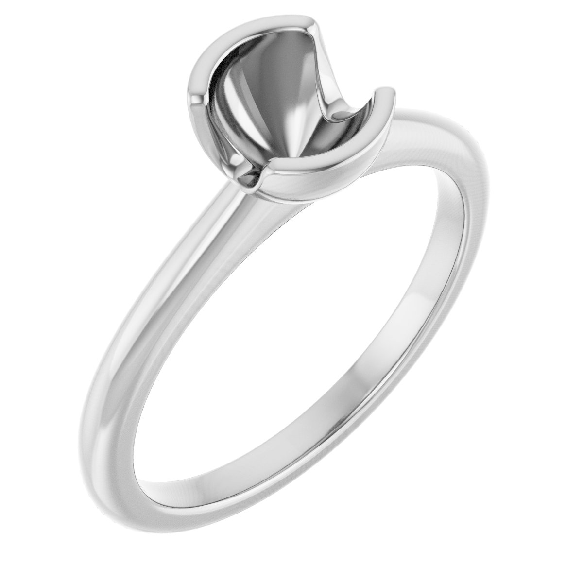 Half-Bezel Engagement Ring