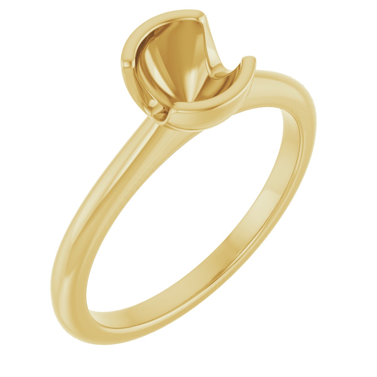 Half-Bezel Engagement Ring