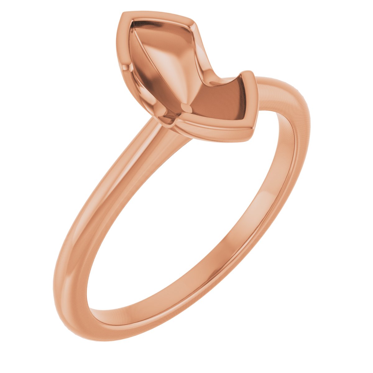 Half-Bezel Engagement Ring