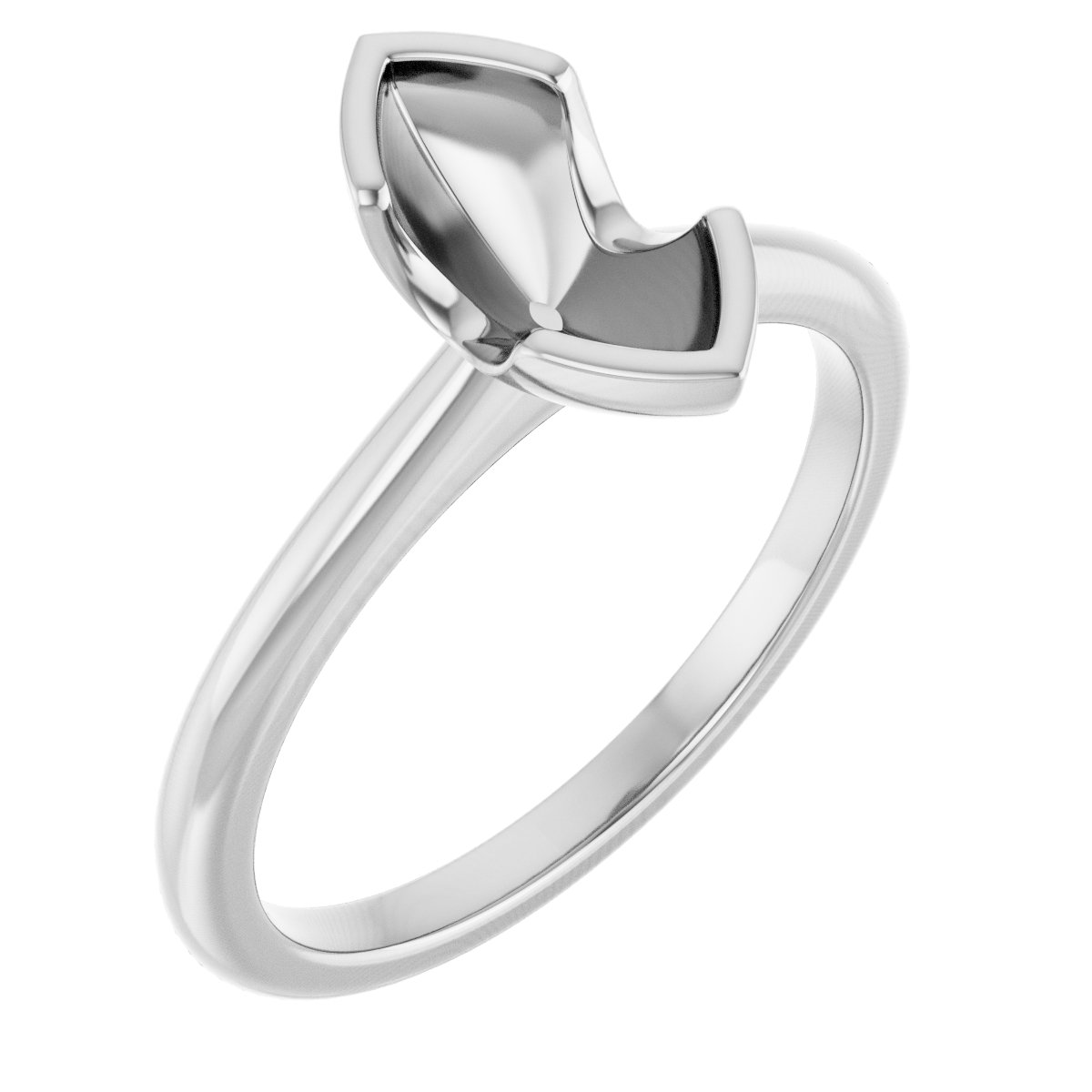 Half-Bezel Engagement Ring