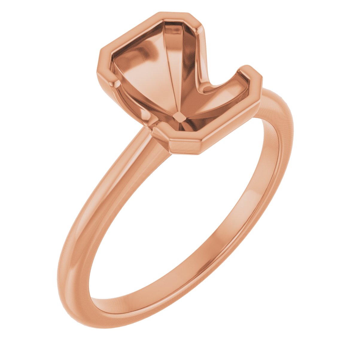 Half-Bezel Engagement Ring