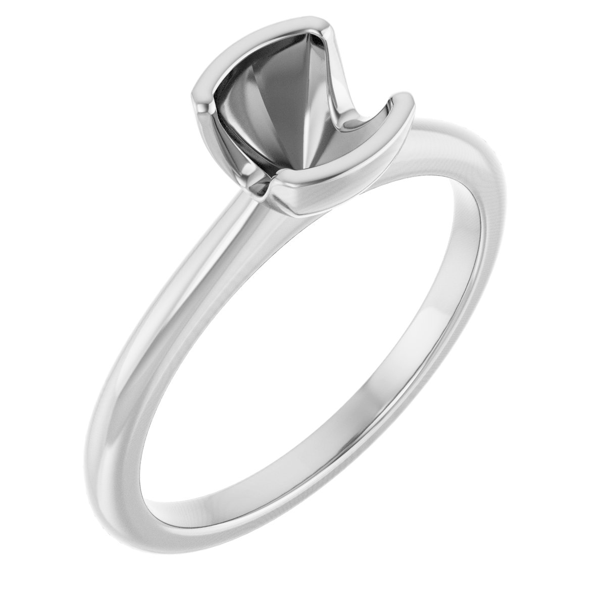 Half-Bezel Engagement Ring
