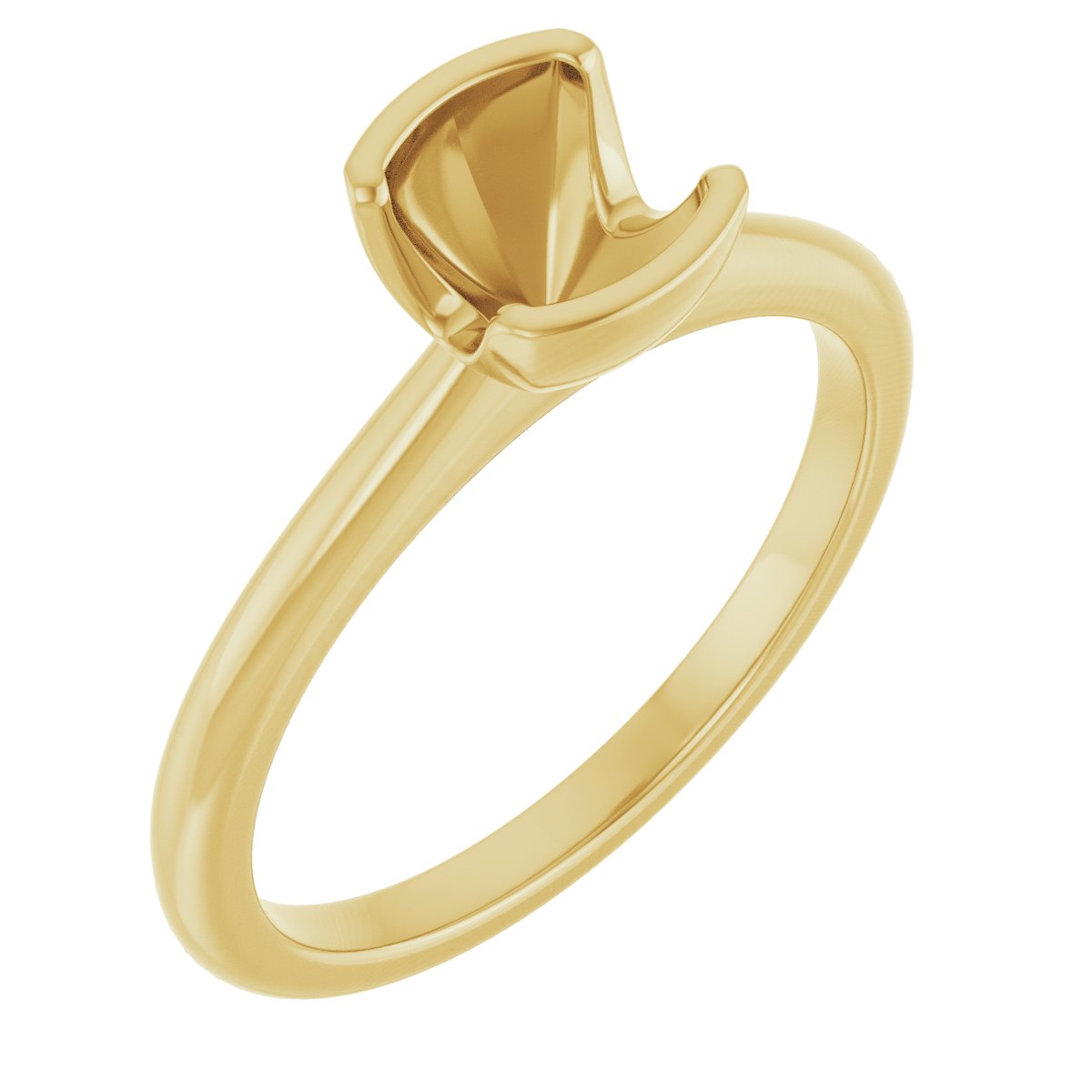 Half-Bezel Engagement Ring