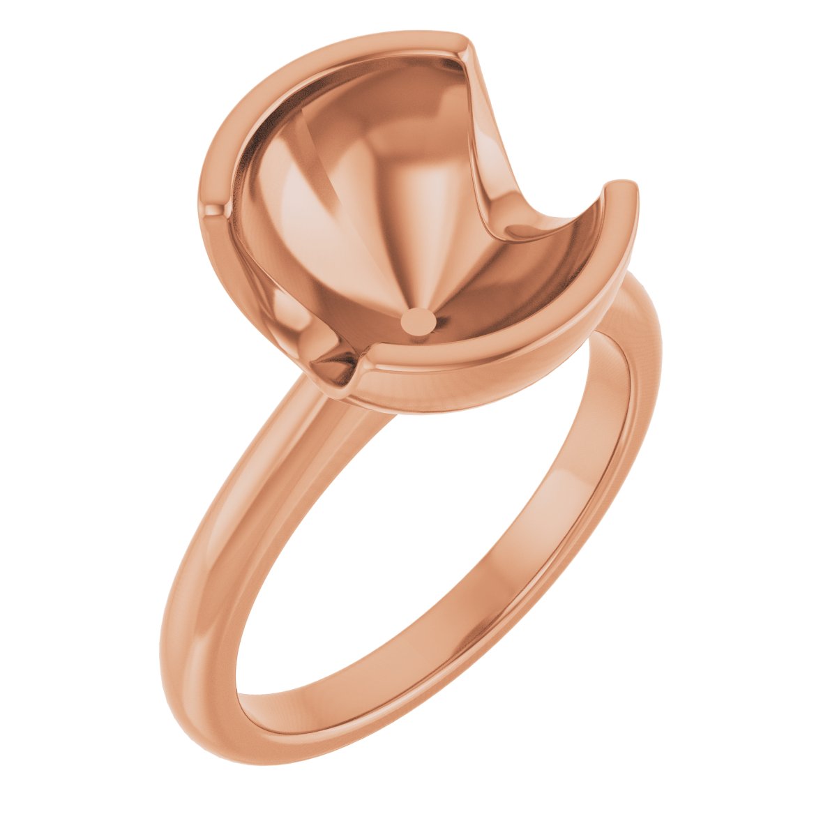 Half-Bezel Engagement Ring