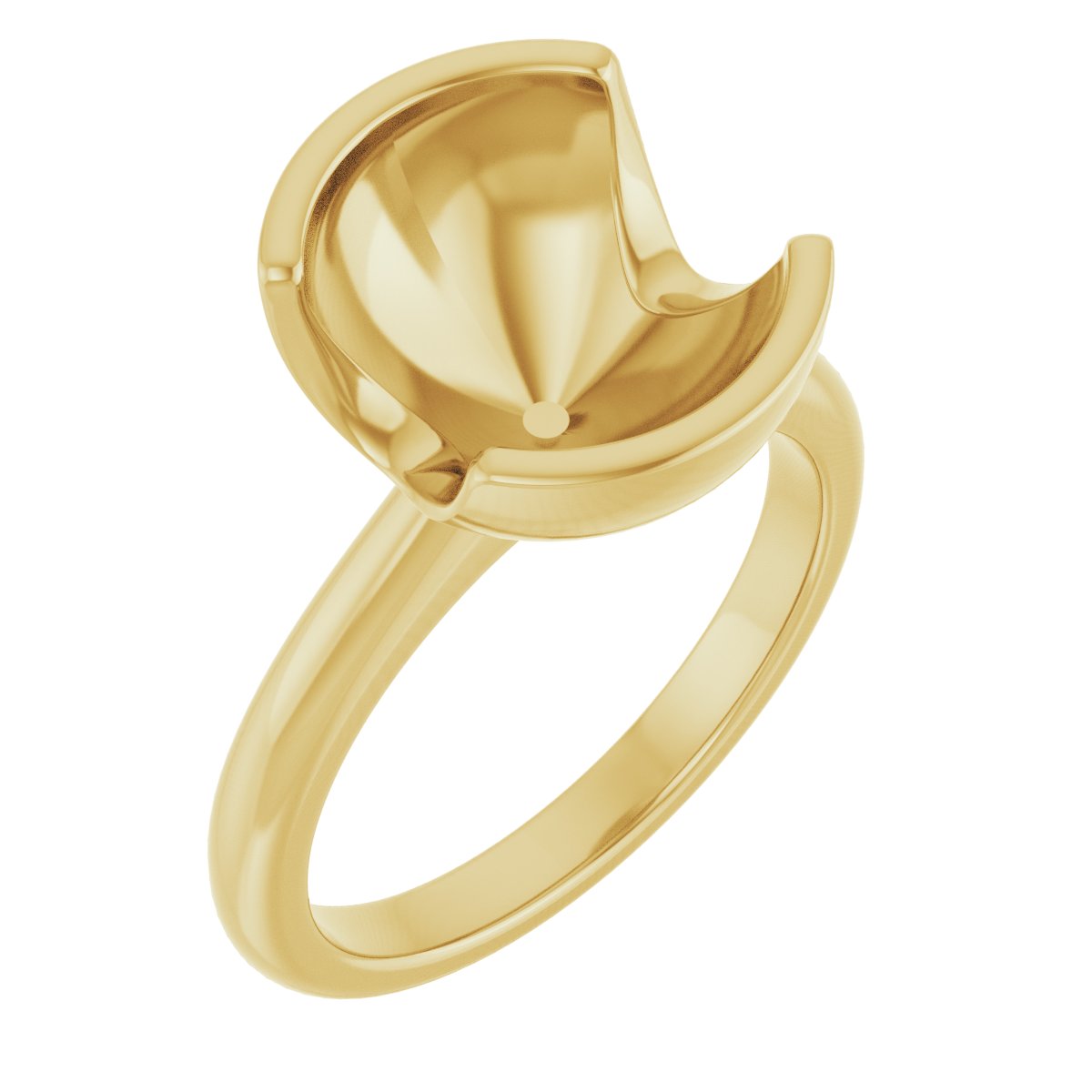 Half-Bezel Engagement Ring