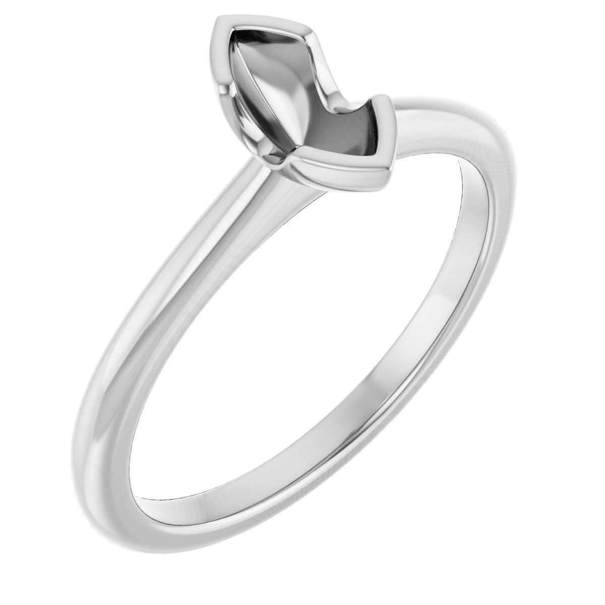 Half-Bezel Engagement Ring