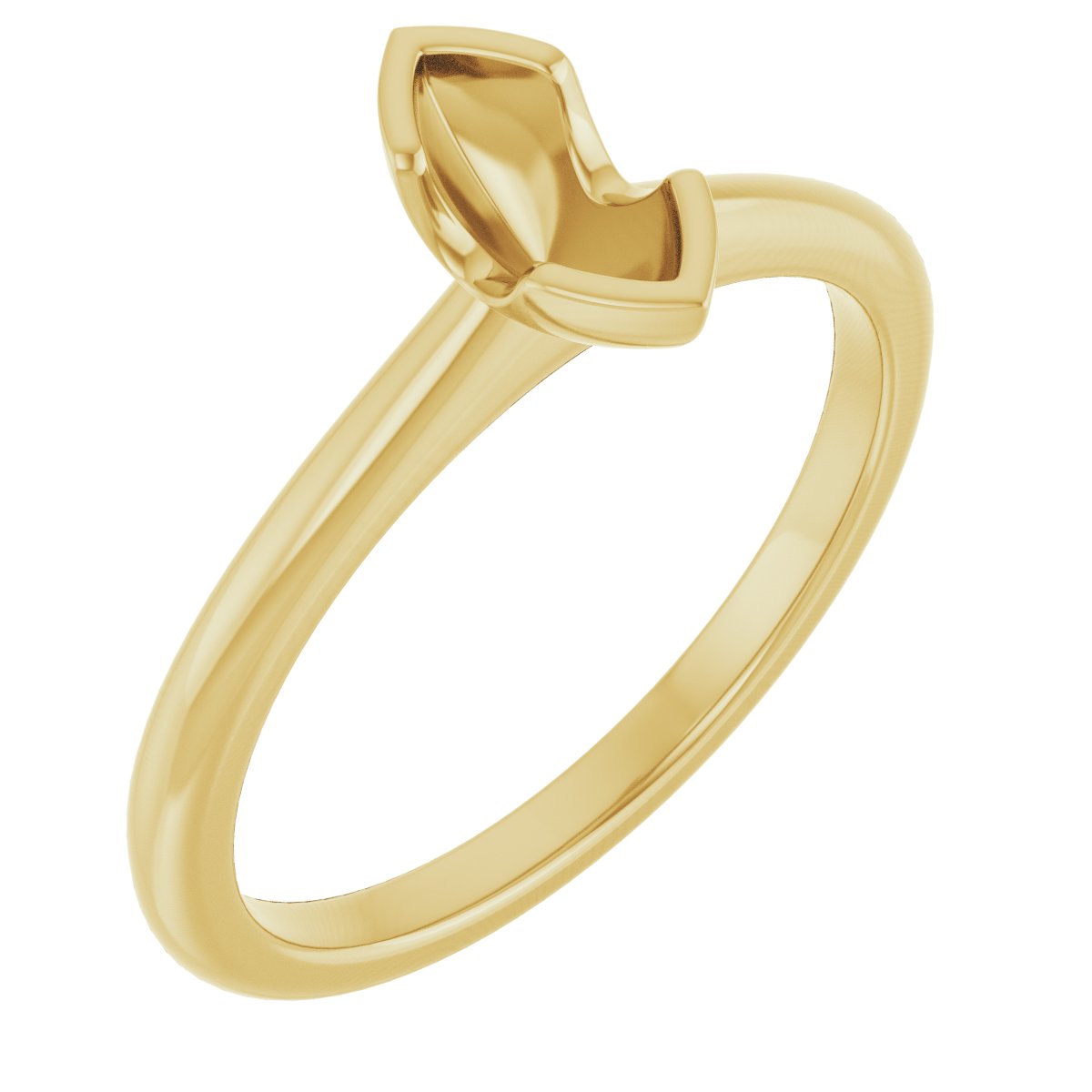 Half-Bezel Engagement Ring
