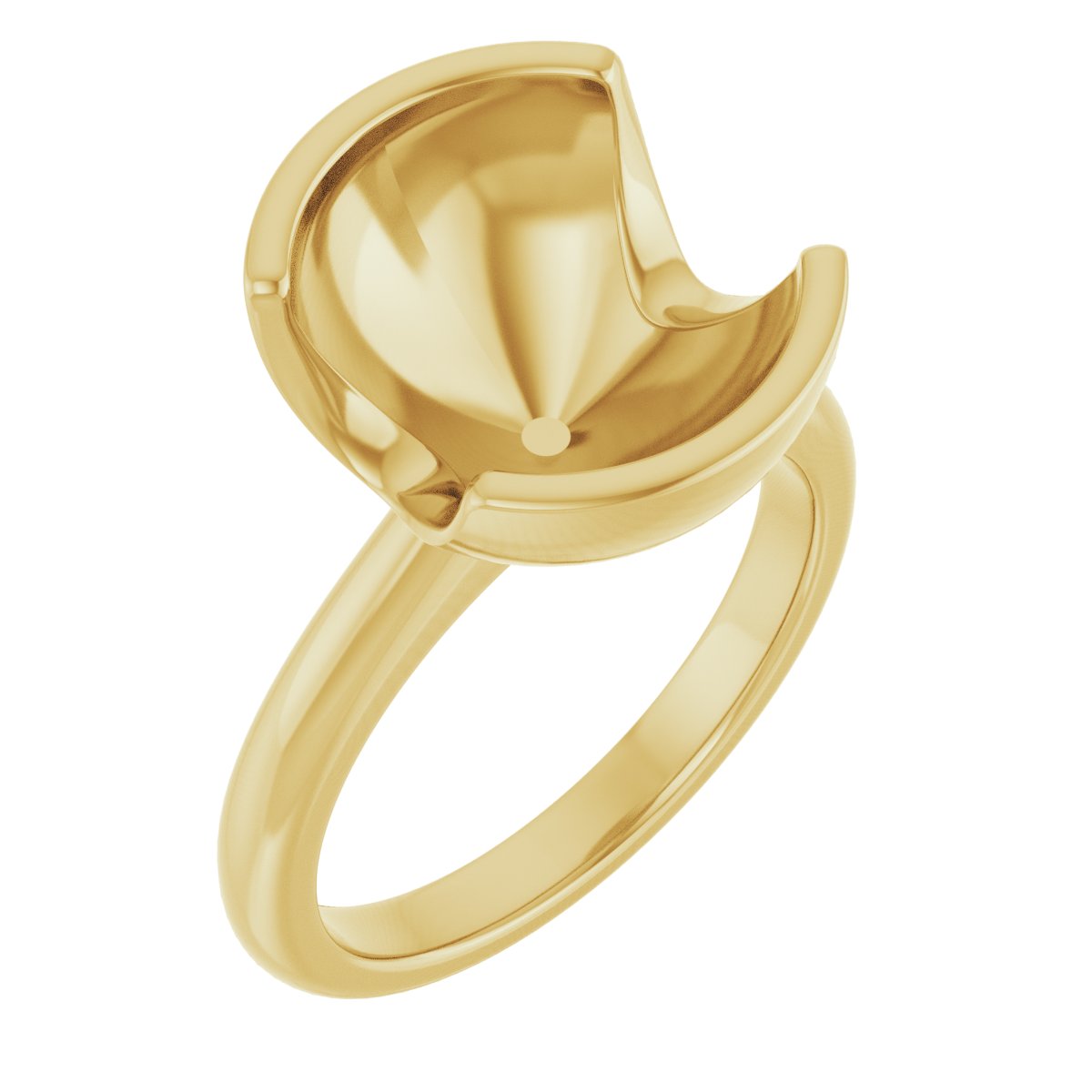 Half-Bezel Engagement Ring