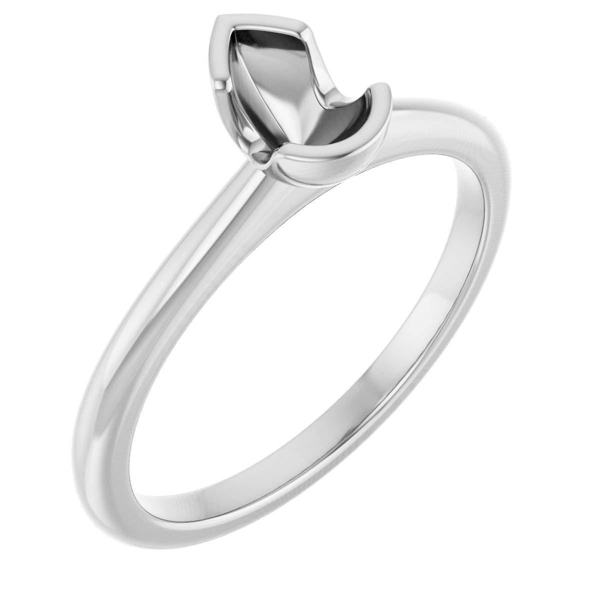 Half-Bezel Engagement Ring