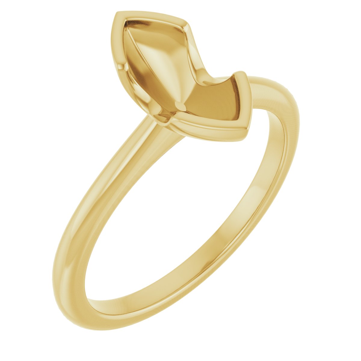 Half-Bezel Engagement Ring