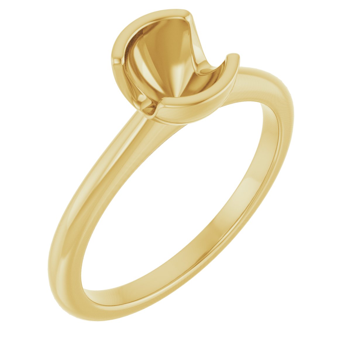 Half-Bezel Engagement Ring
