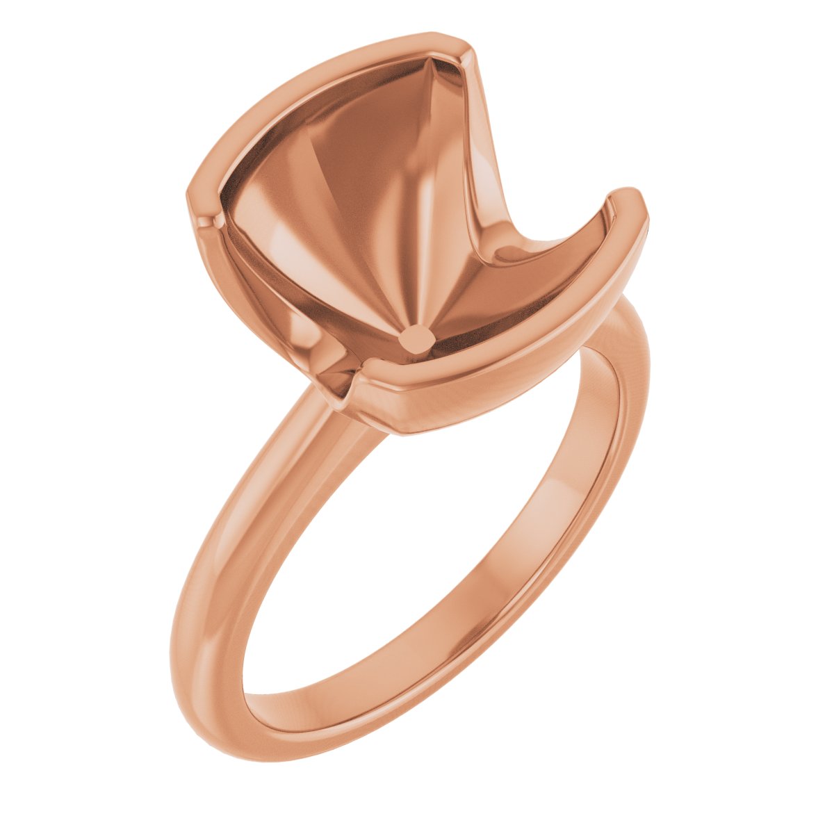 Half-Bezel Engagement Ring