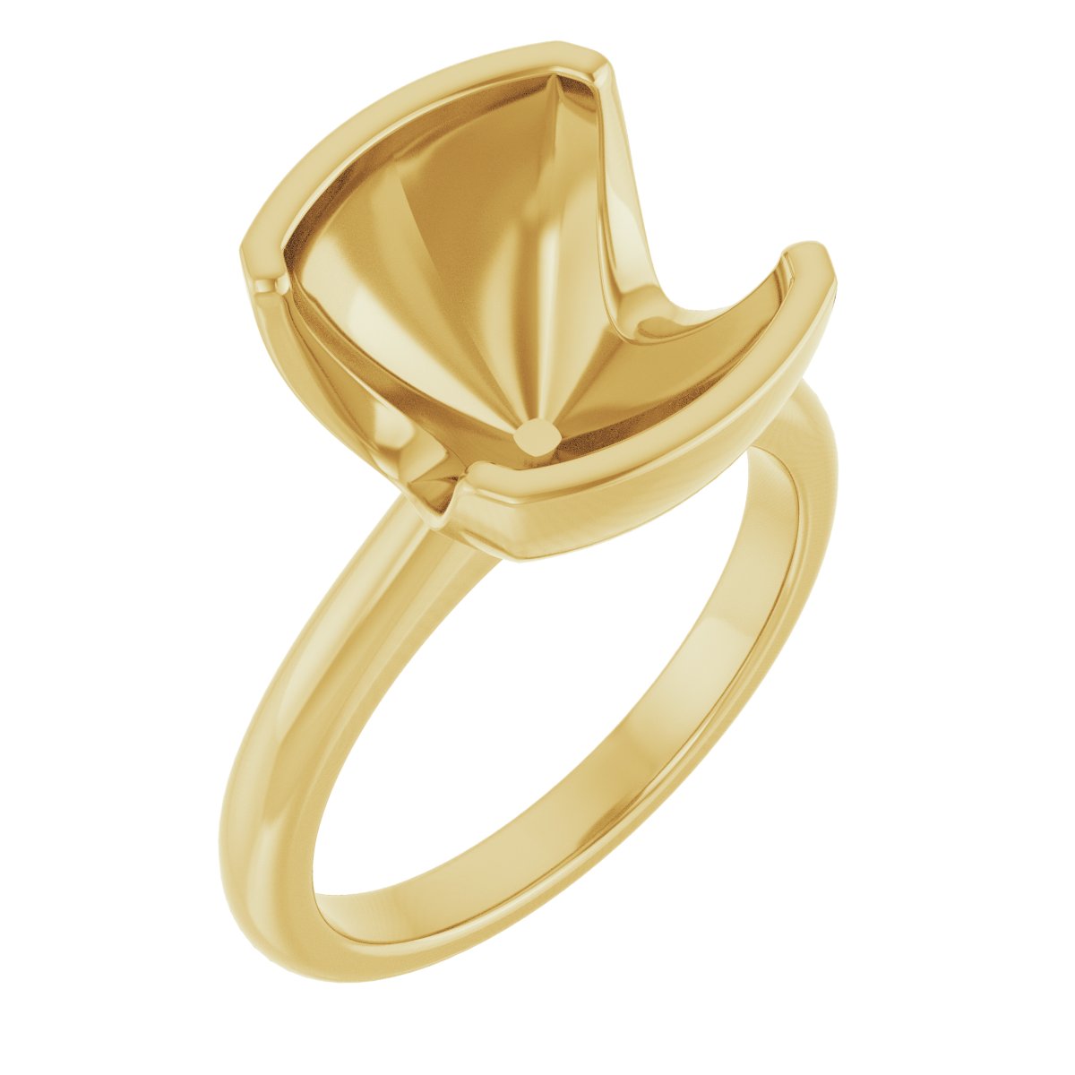 Half-Bezel Engagement Ring