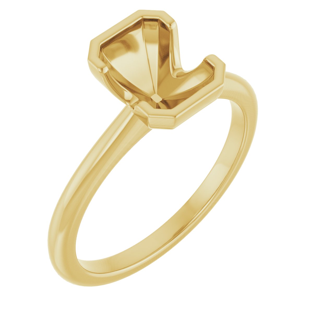 Half-Bezel Engagement Ring