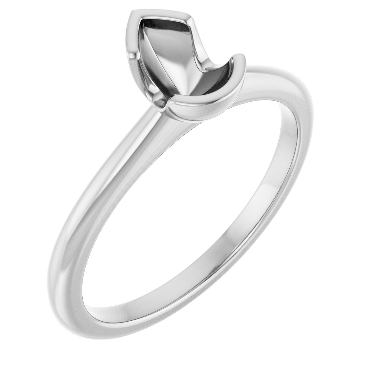 Half-Bezel Engagement Ring