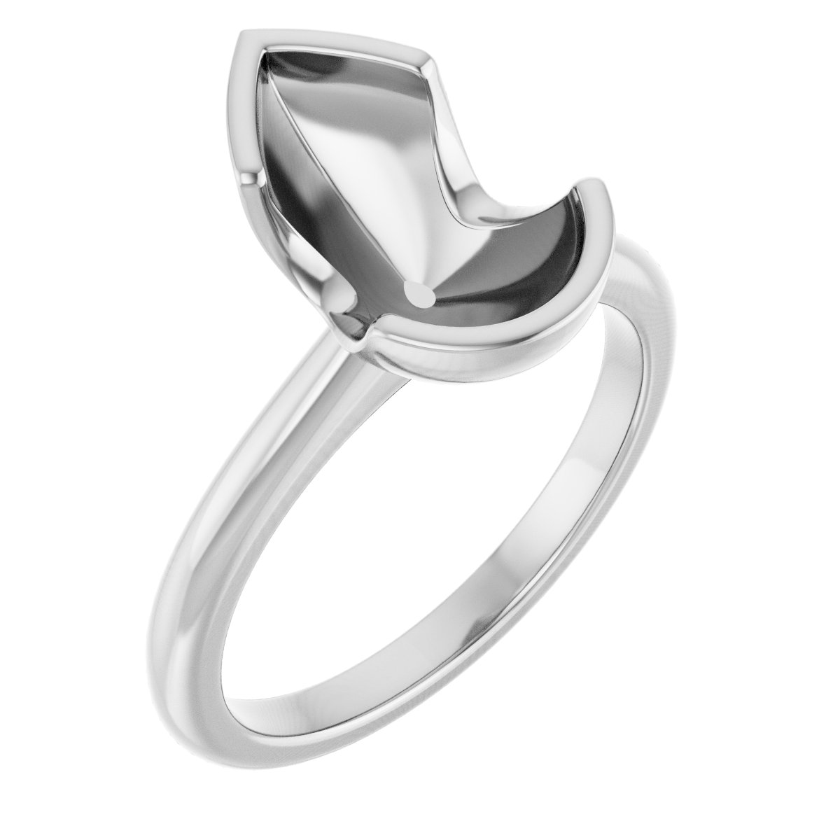 Half-Bezel Engagement Ring