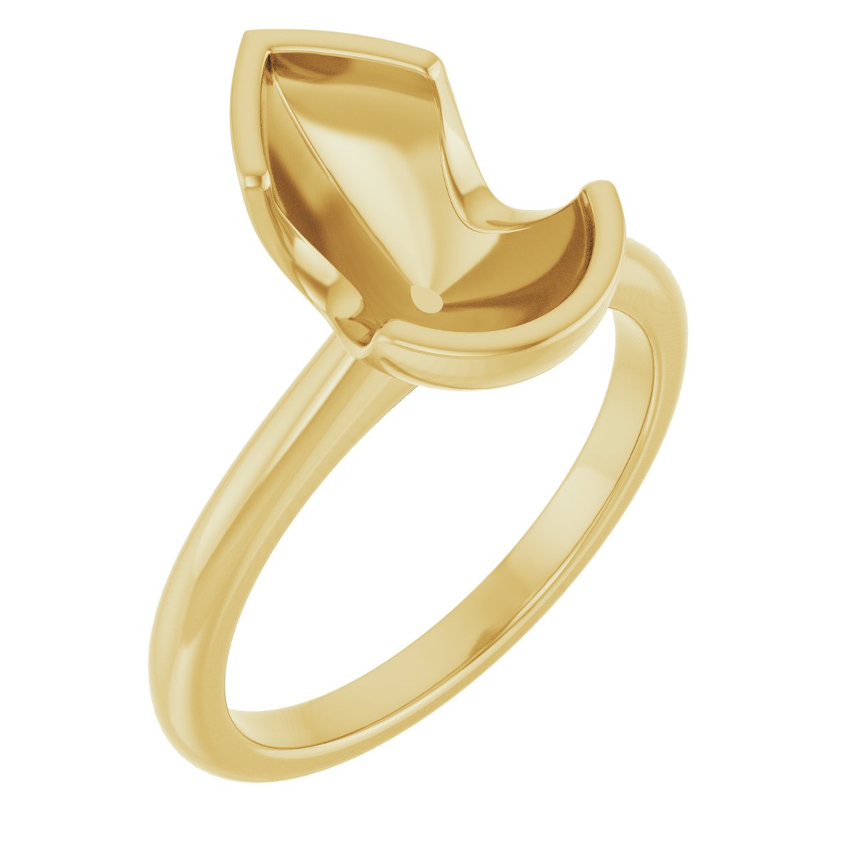 Half-Bezel Engagement Ring