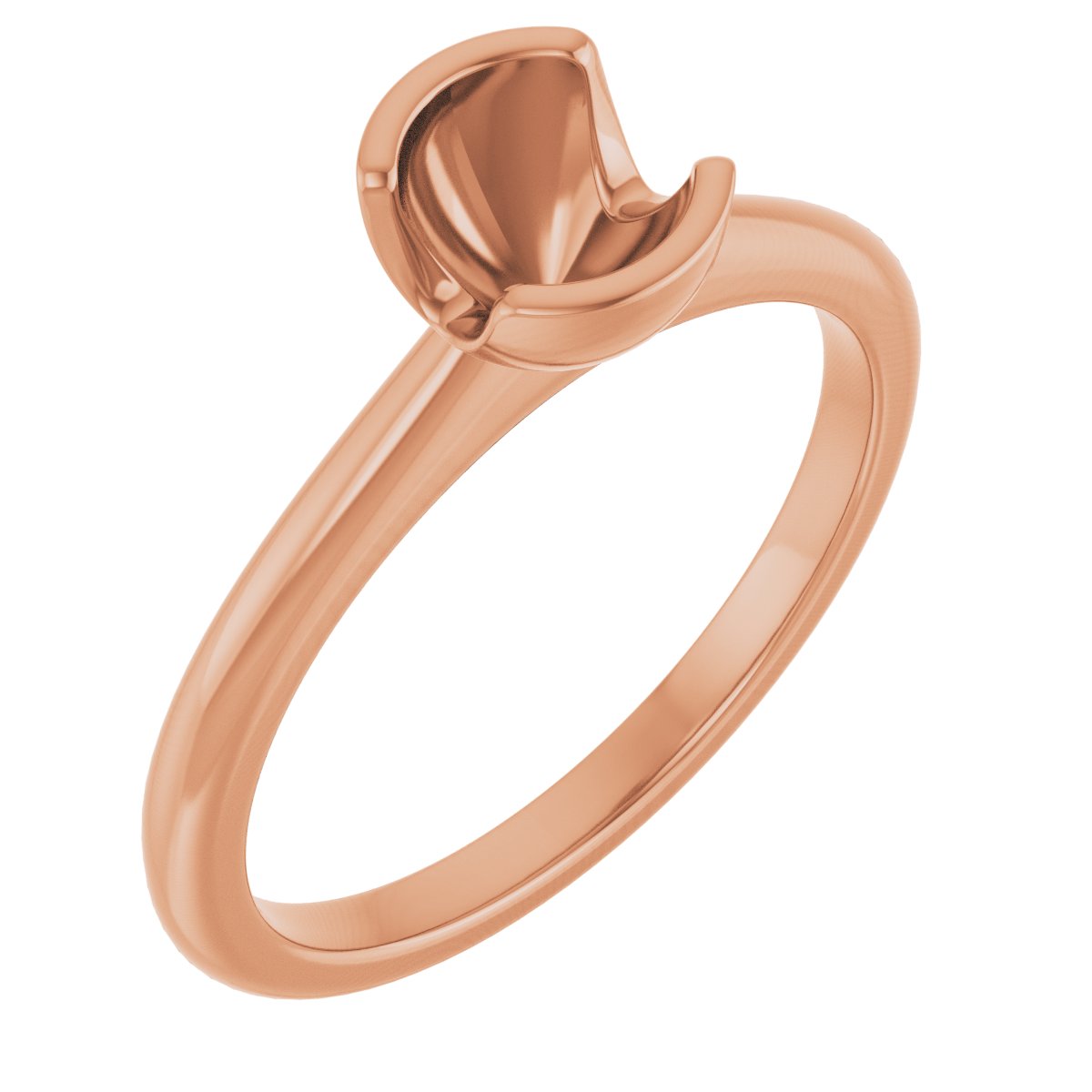 Half-Bezel Engagement Ring